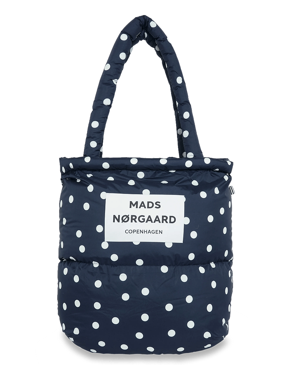 Mads Nørgaard - Light Ripstop Pillow Bag AOP - tote bags - dot aop/sky captain - 0