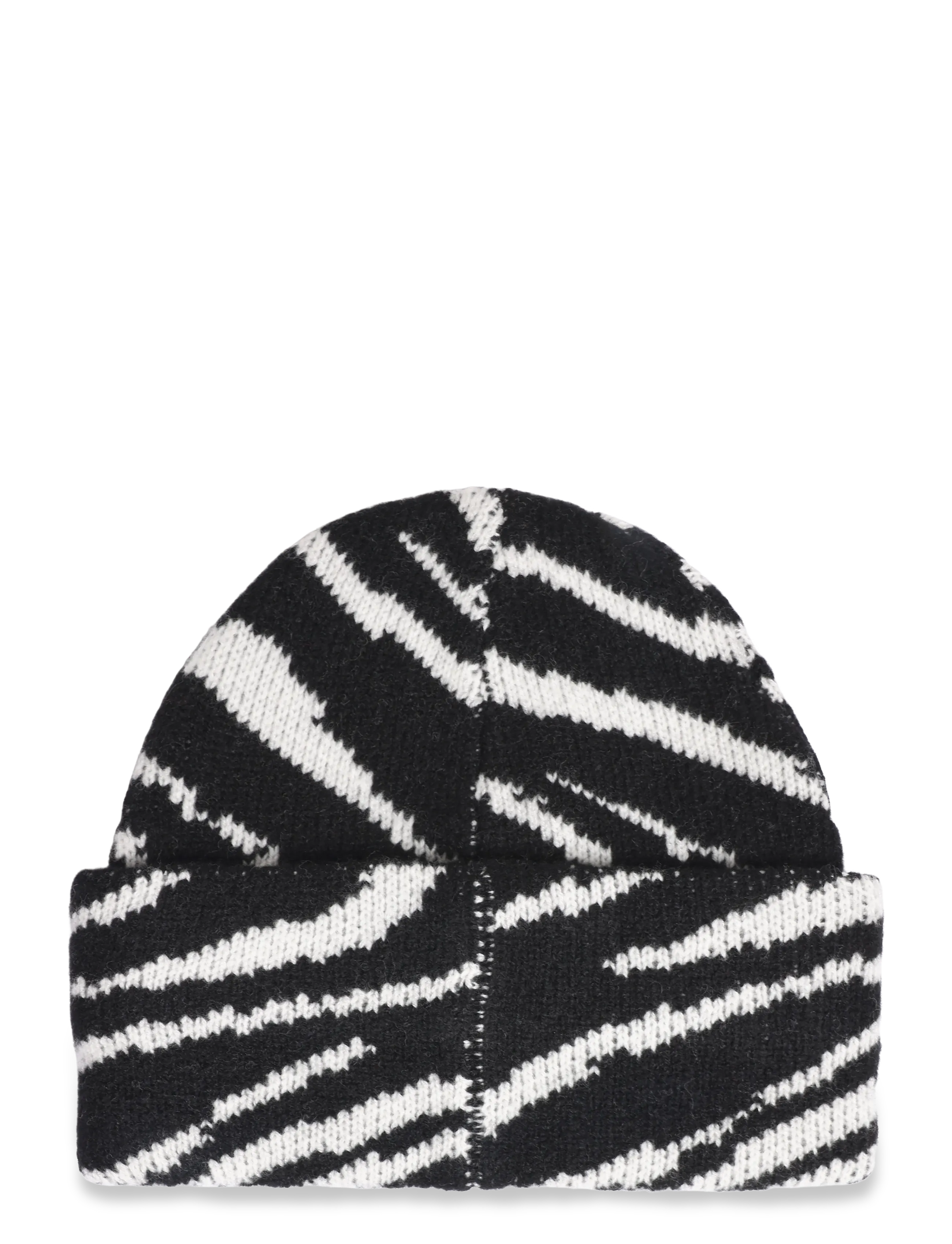 Mads Nørgaard - One Wool Anuska Zebra Beanie - kootud mütsid - zebra - 1