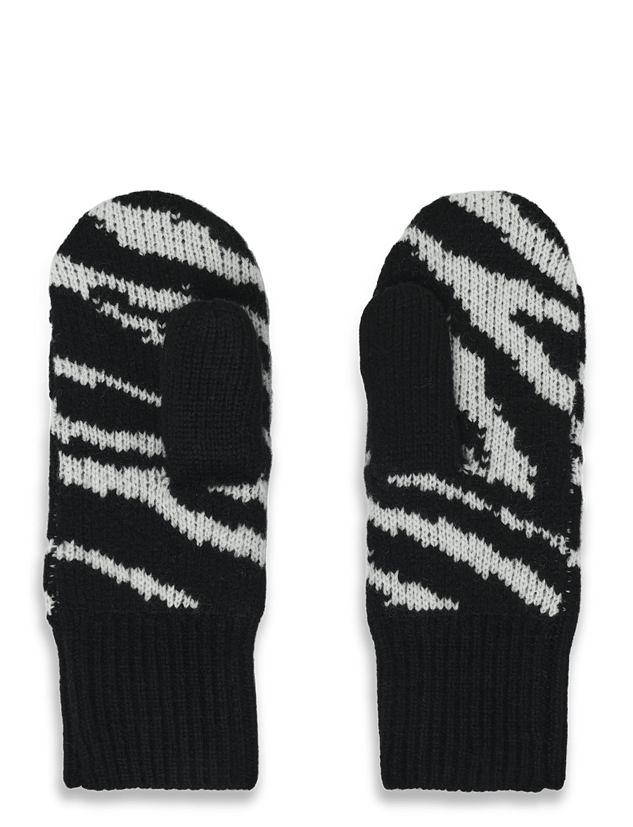 Mads Nørgaard - One Wool Milo Zebra Mitten - fäustlinge - zebra - 1