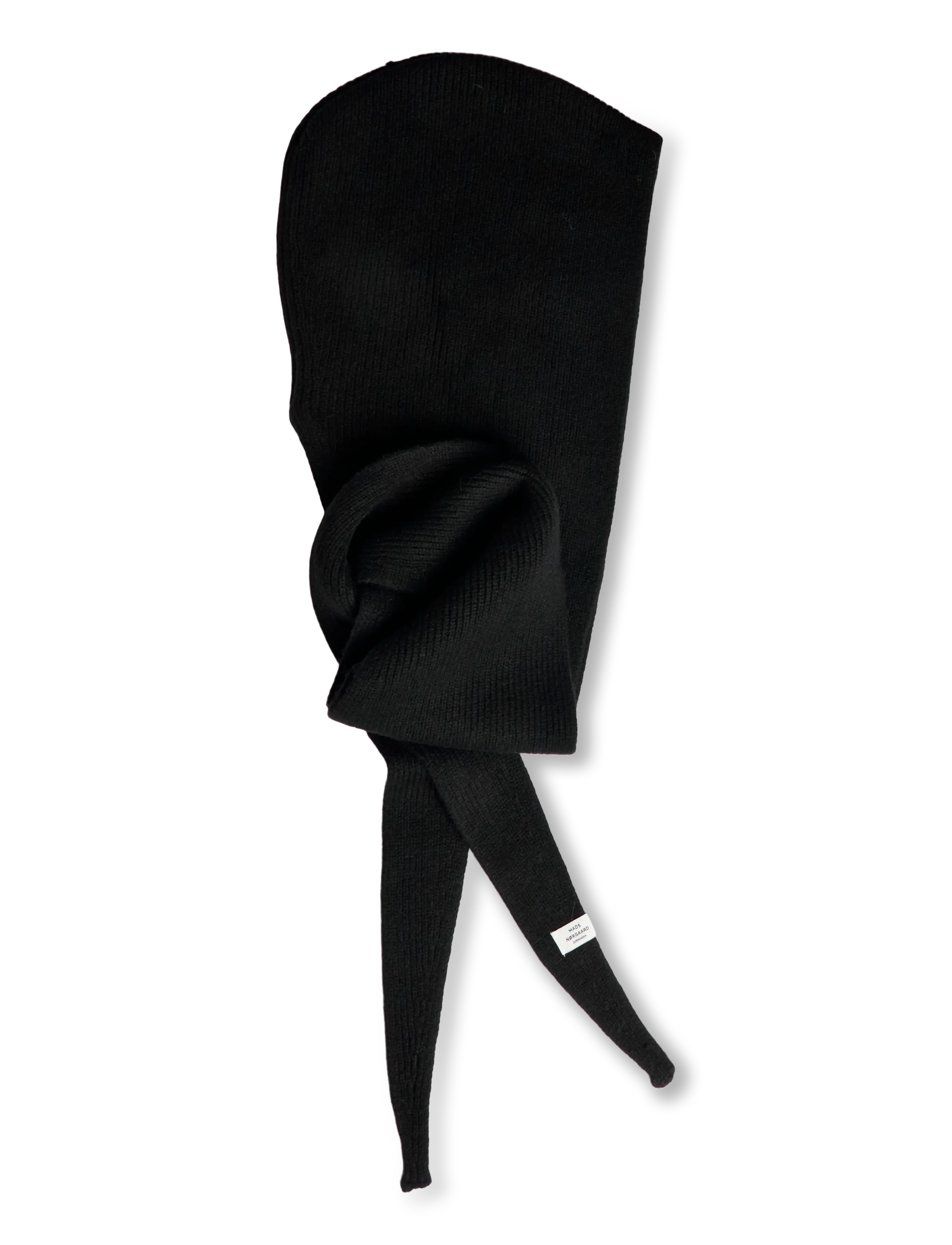 Mads Nørgaard One Wool Frika Hooded Scarf - Winter scarves - BLACK / black