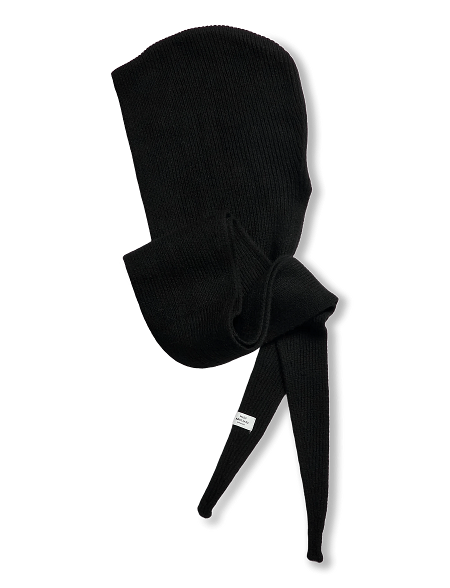 Mads Nørgaard - One Wool Frika Hooded Scarf - winterschals - black - 1