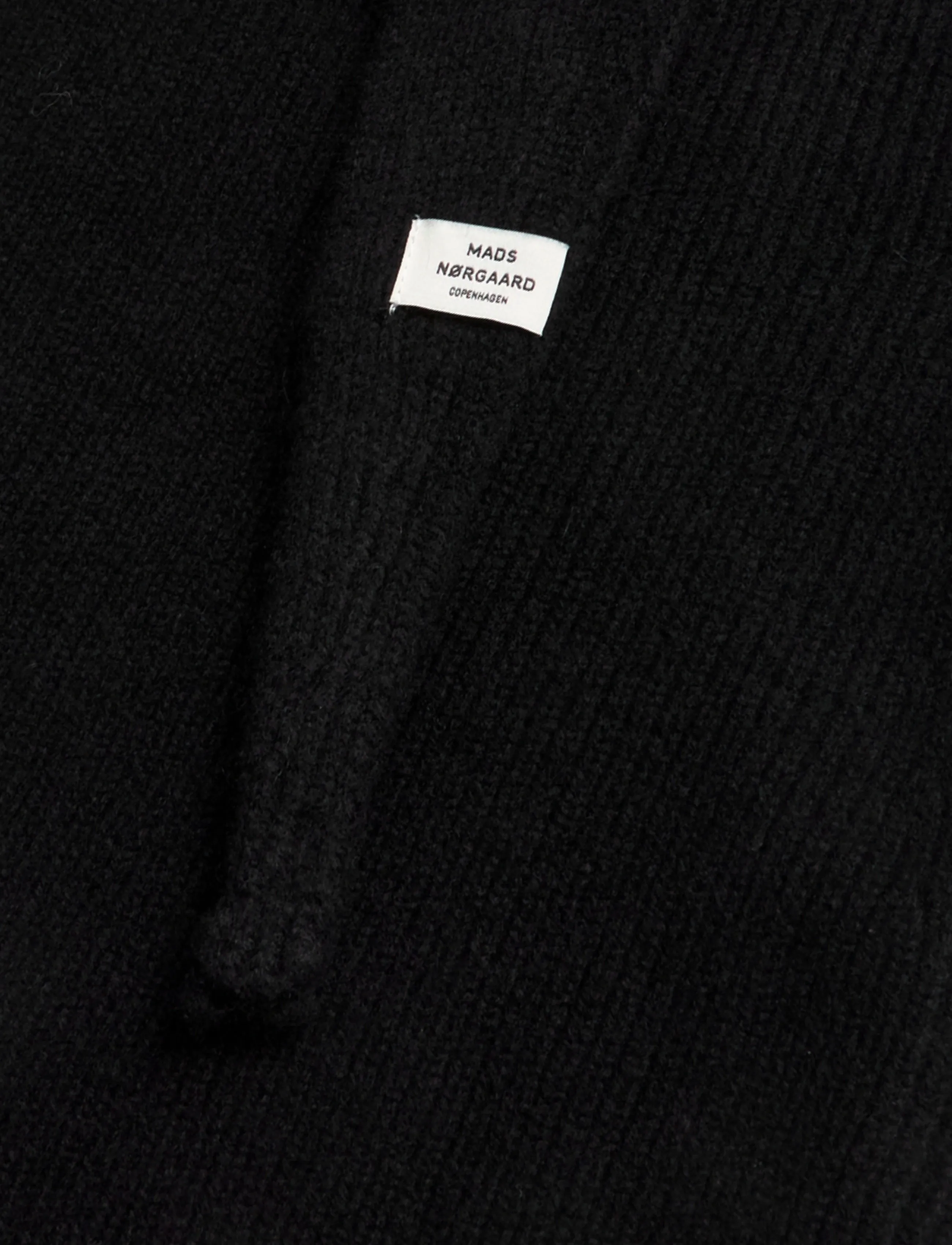 Mads Nørgaard - One Wool Frika Hooded Scarf - winter scarves - black - 2