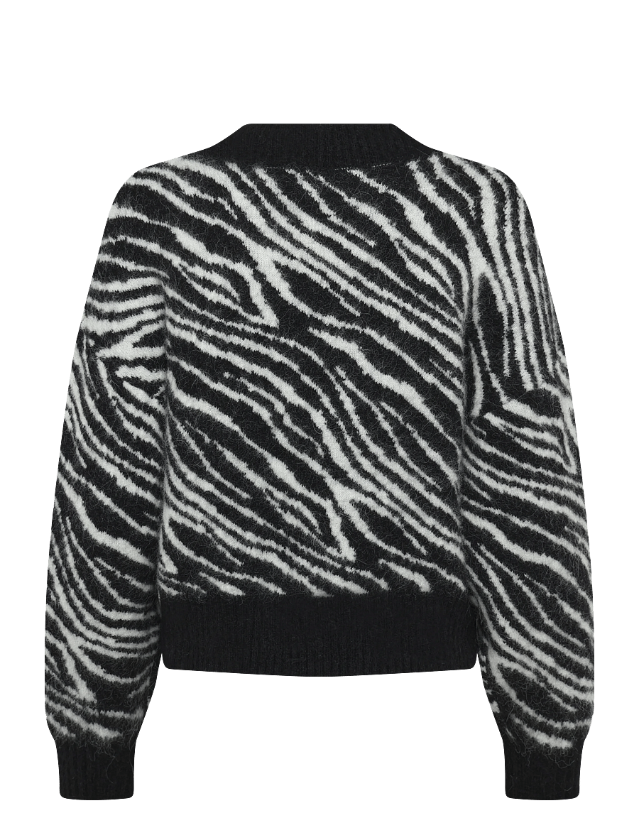Mads Nørgaard - Alpaca Wool Esther Zebra Knit - stickade tröjor - zebra - 1