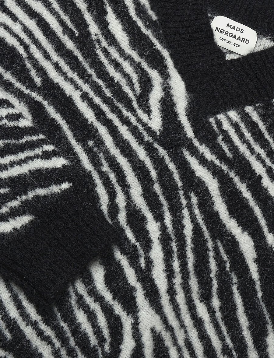 Mads Nørgaard - Alpaca Wool Esther Zebra Knit - stickade tröjor - zebra - 2