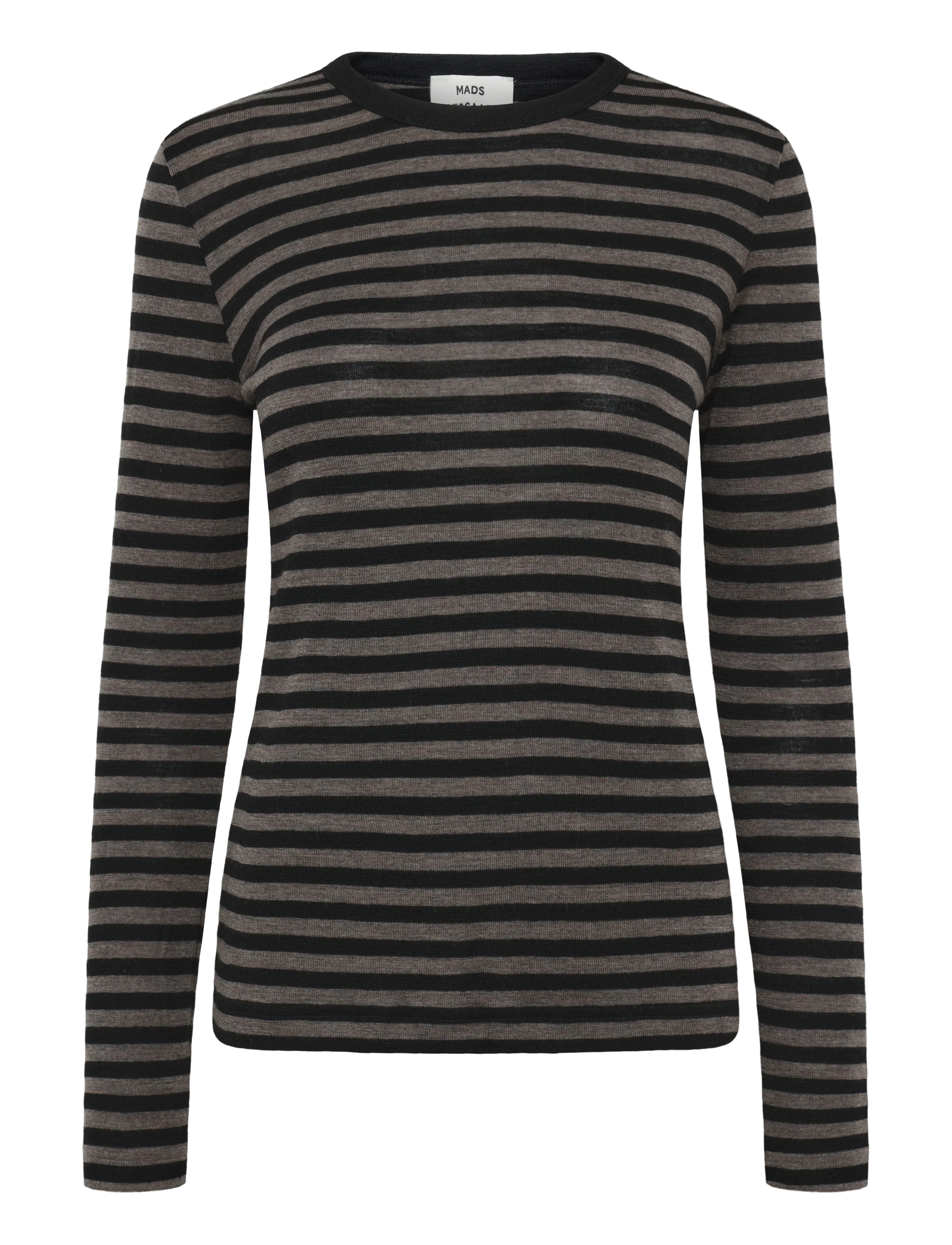 Mads Nørgaard Fine Wool Sharon Knit - Knitwear - BLACK/COCOA / black