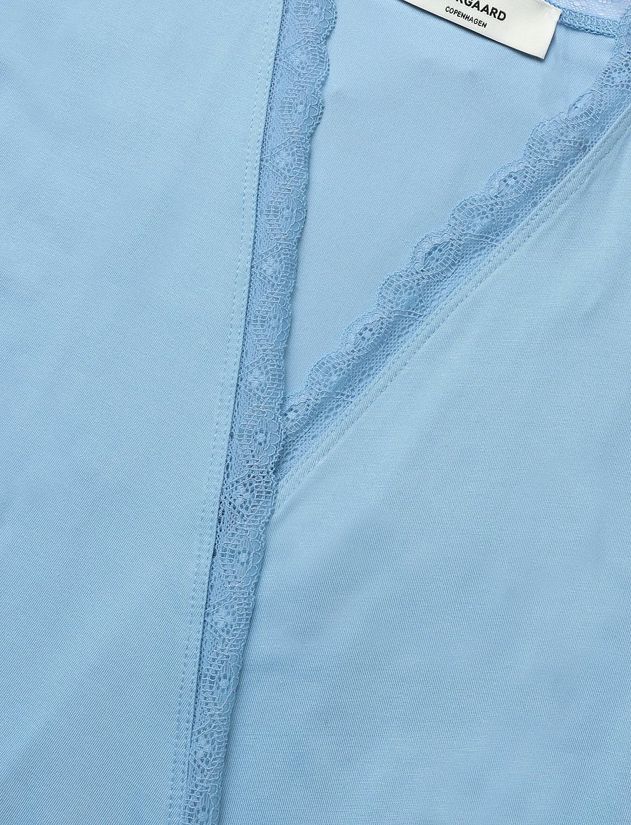 Mads Nørgaard - Modali Susi Top - langärmlige tops - cerulean - 2