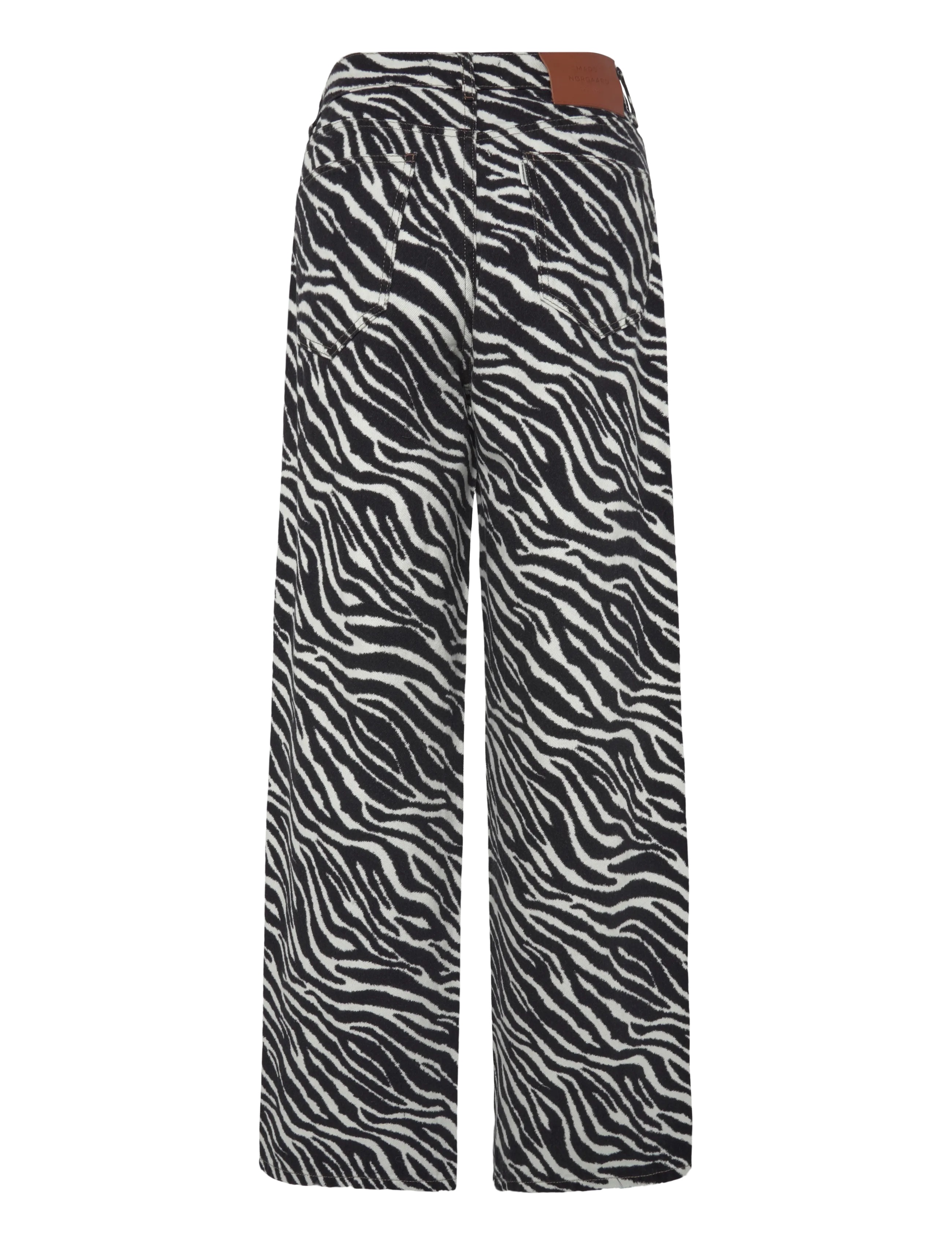Mads Nørgaard - Mock Twill Christel AOP Jeans - wide leg jeans - zebra - 1