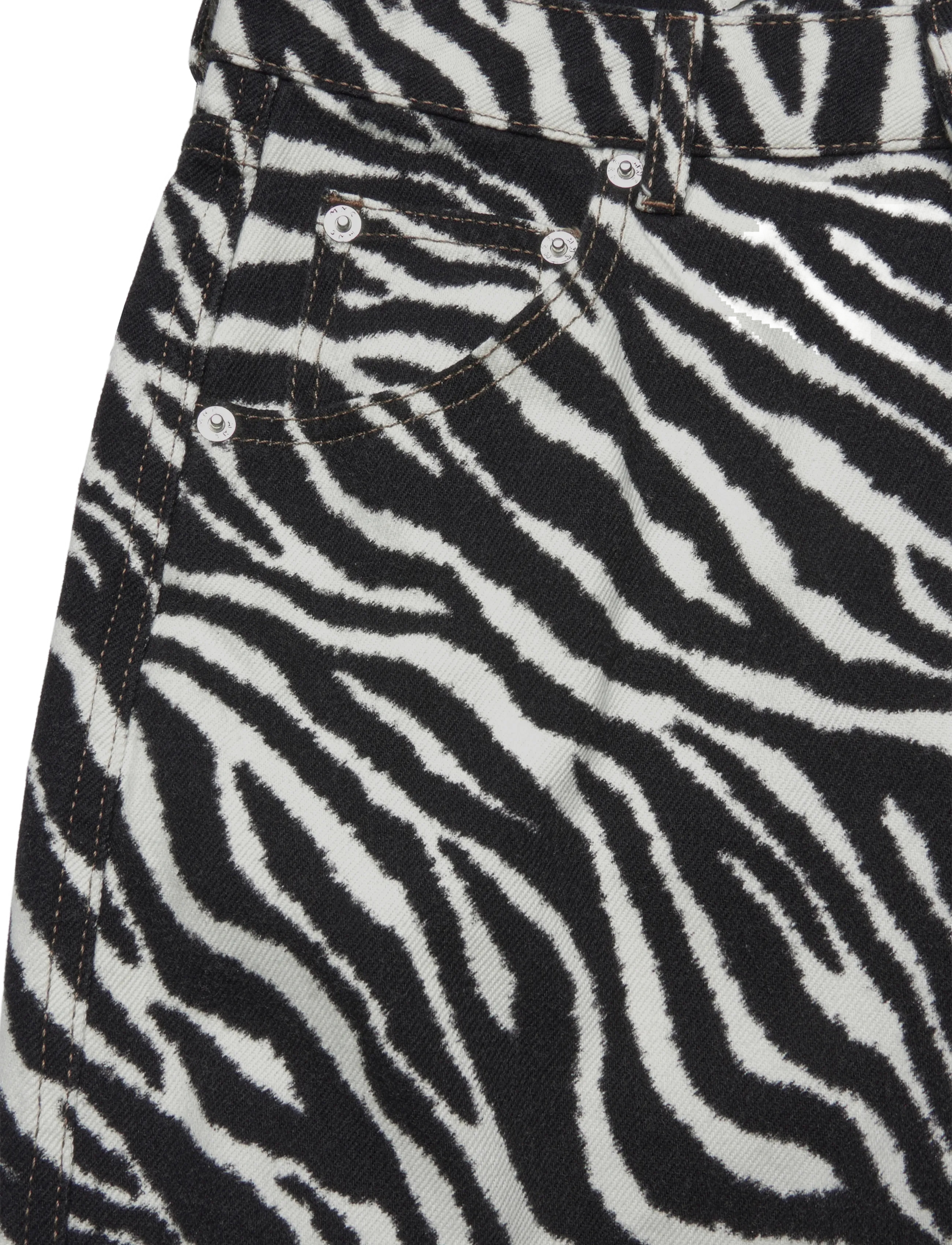 Mads Nørgaard - Mock Twill Christel AOP Jeans - wide leg jeans - zebra - 2