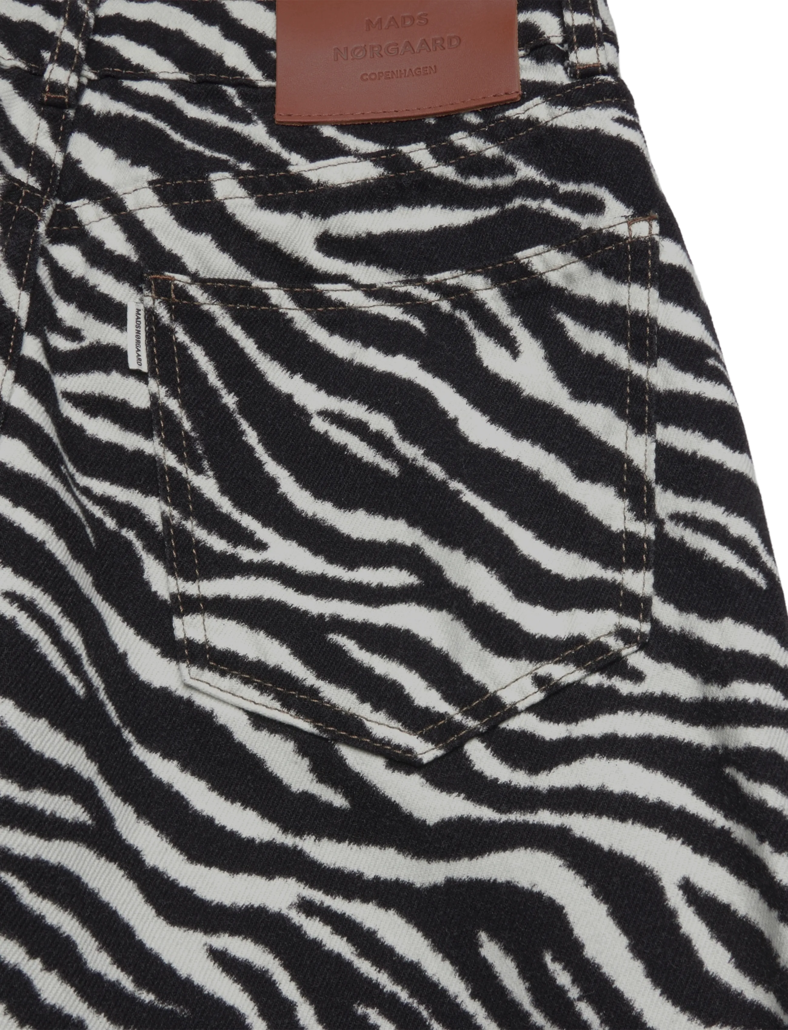 Mads Nørgaard - Mock Twill Christel AOP Jeans - wide leg jeans - zebra - 4
