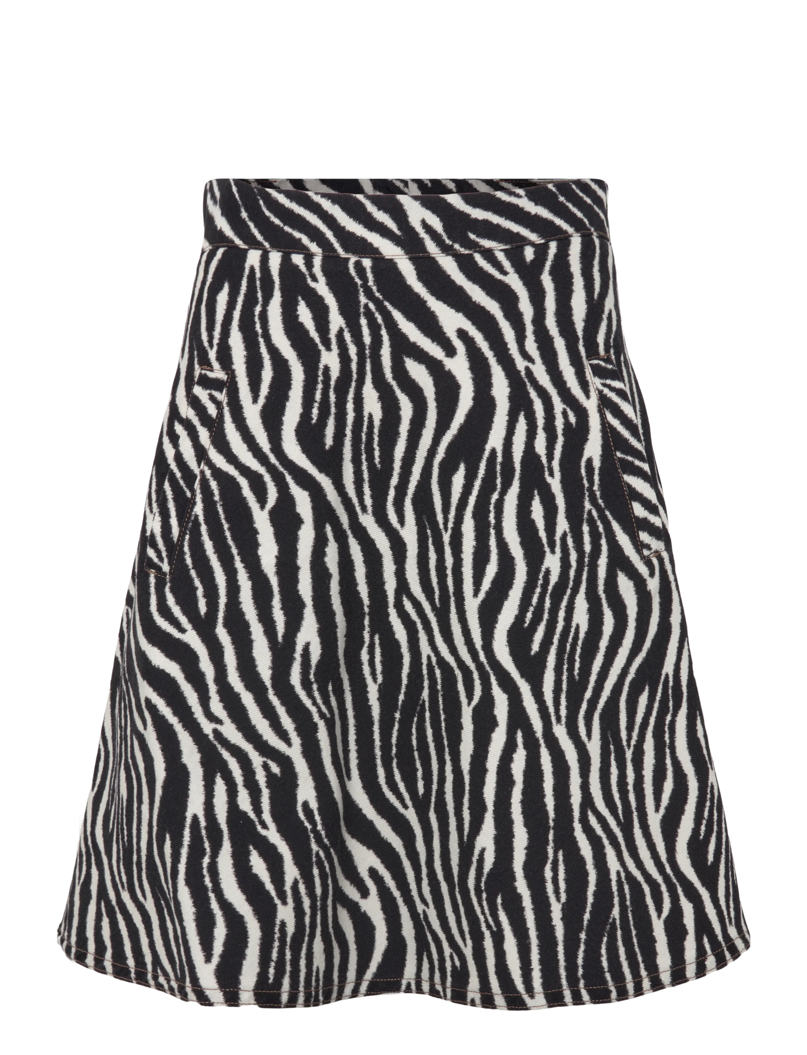 Mads Nørgaard Mock Twill Stelly AOP Skirt - Summer in the city - ZEBRA / multi