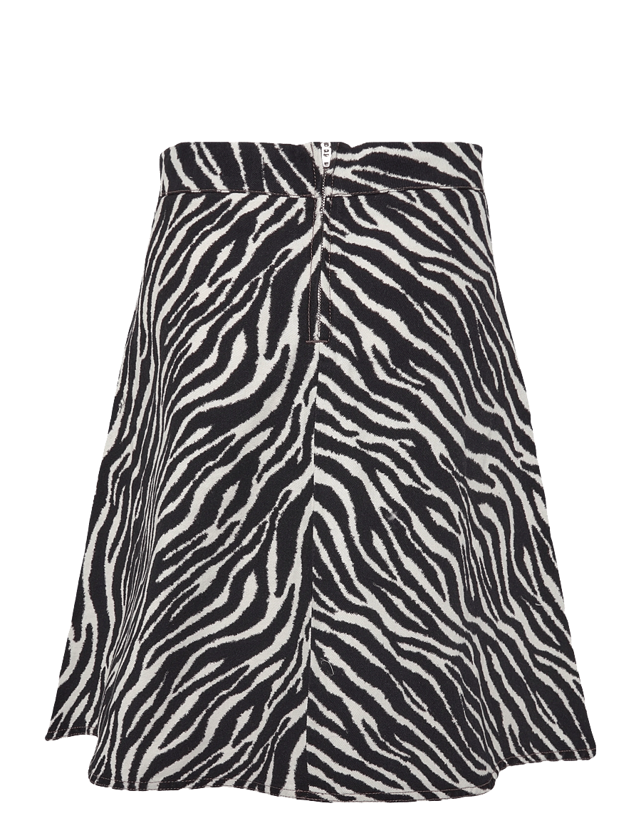 Mads Nørgaard - Mock Twill Stelly AOP Skirt - kurze röcke - zebra - 1