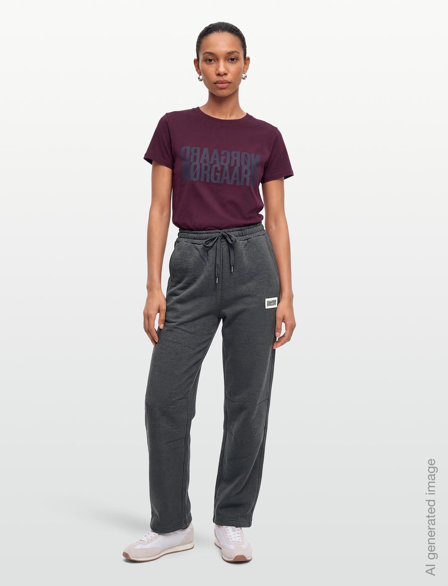 Mads Nørgaard - Standard Iggy Sweatpants - modetrends - dark grey melange - 0