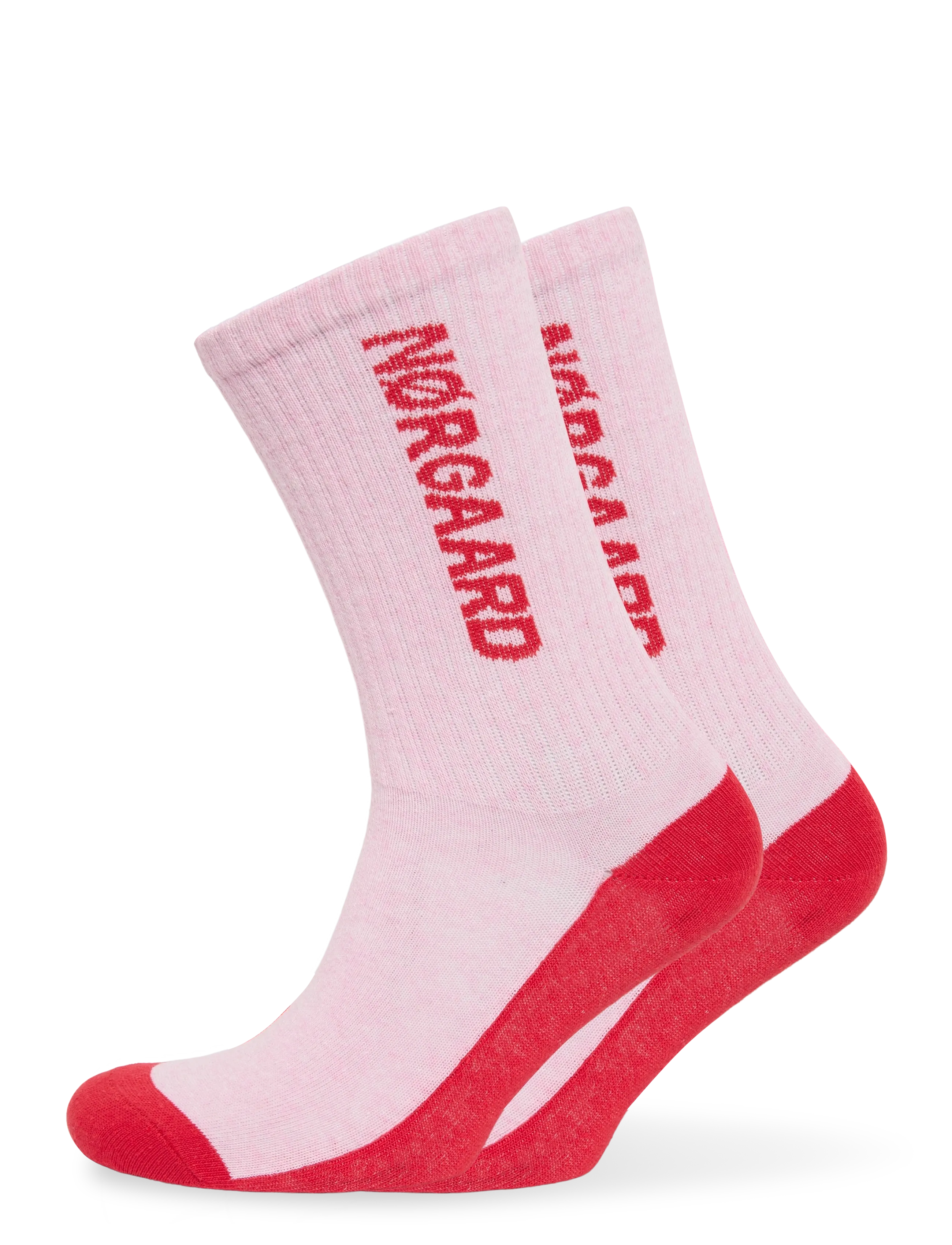 Mads Nørgaard Logo Stepper Single Sock - Aluspesu - FAIRY TALE PINK / pink/rose