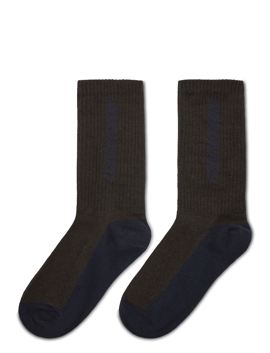 Mads Nørgaard - Logo Stepper Single Sock - klassikalised sokid - turkish coffee - 1