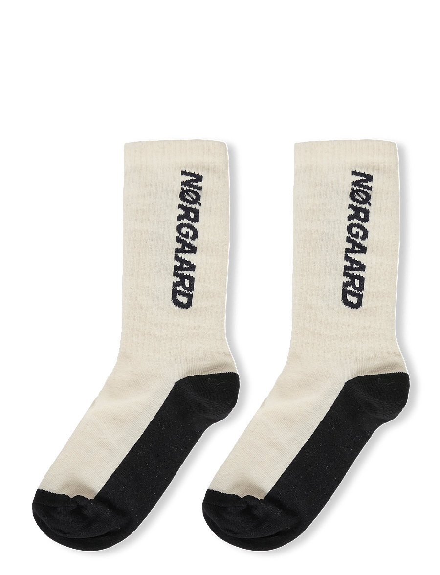 Mads Nørgaard - Logo Stepper Single Sock - klassikalised sokid - vanilla ice - 1