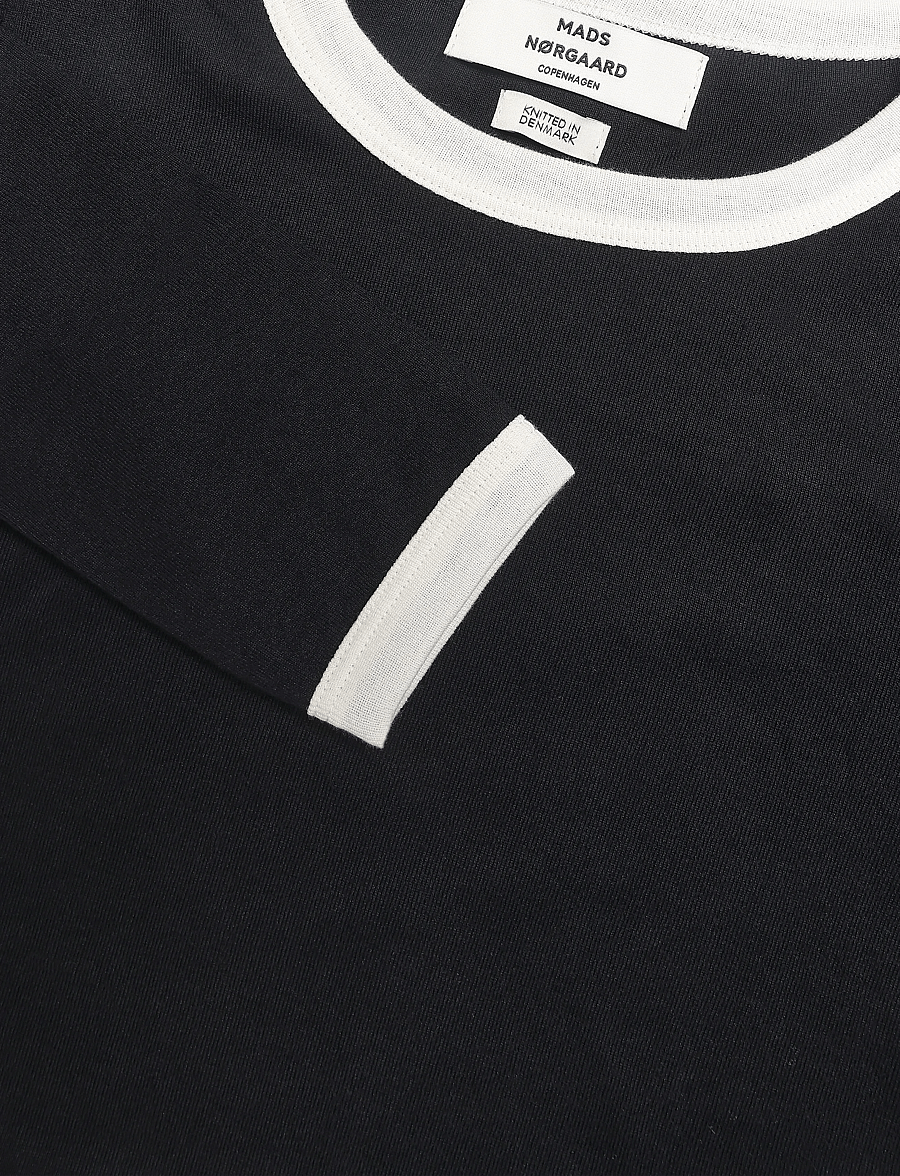Mads Nørgaard - Grace jersey Camille Tee LS - pikkade varrukatega topid - black/vanilla ice - 2