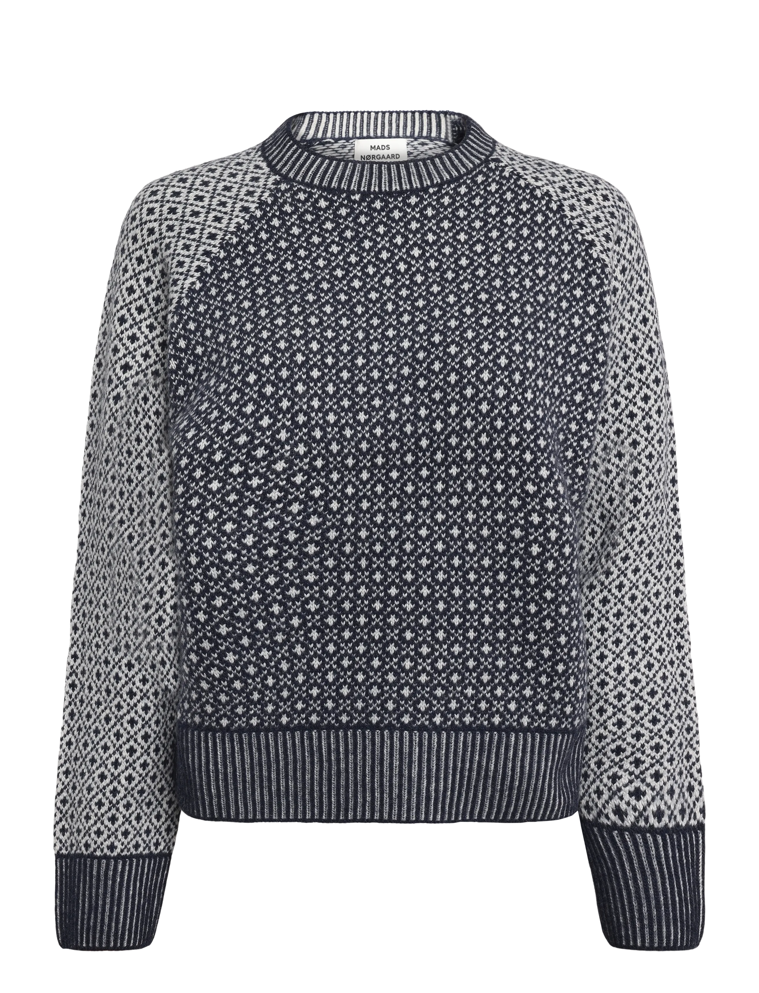 Mads Nørgaard Super Wool Sofie Iceland Sweater - Mads Nørgaard - SKY CAPTAIN/VANILLA ICE / navy