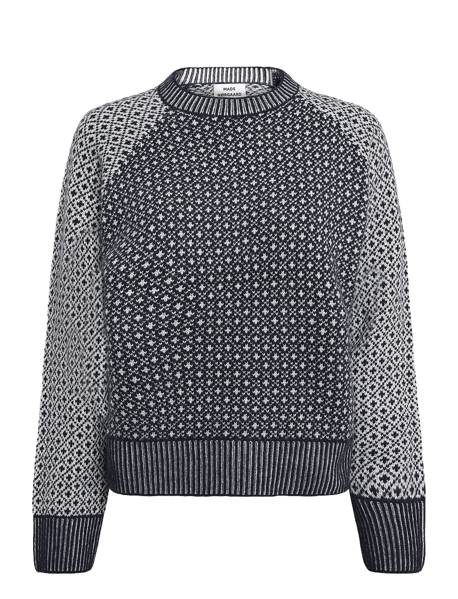 Mads Nørgaard - Super Wool Sofie Iceland Sweater - kampsunid - sky captain/vanilla ice - 0