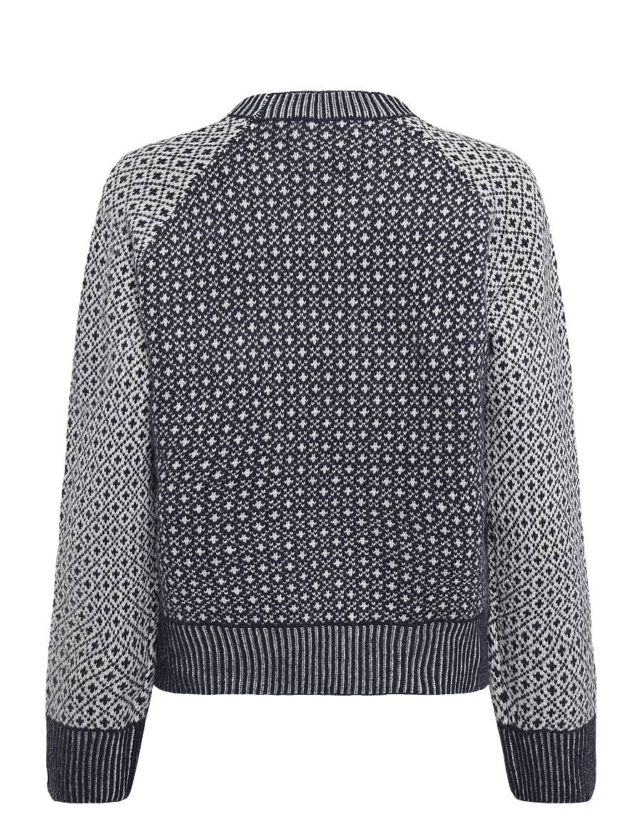 Mads Nørgaard - Super Wool Sofie Iceland Sweater - kampsunid - sky captain/vanilla ice - 1