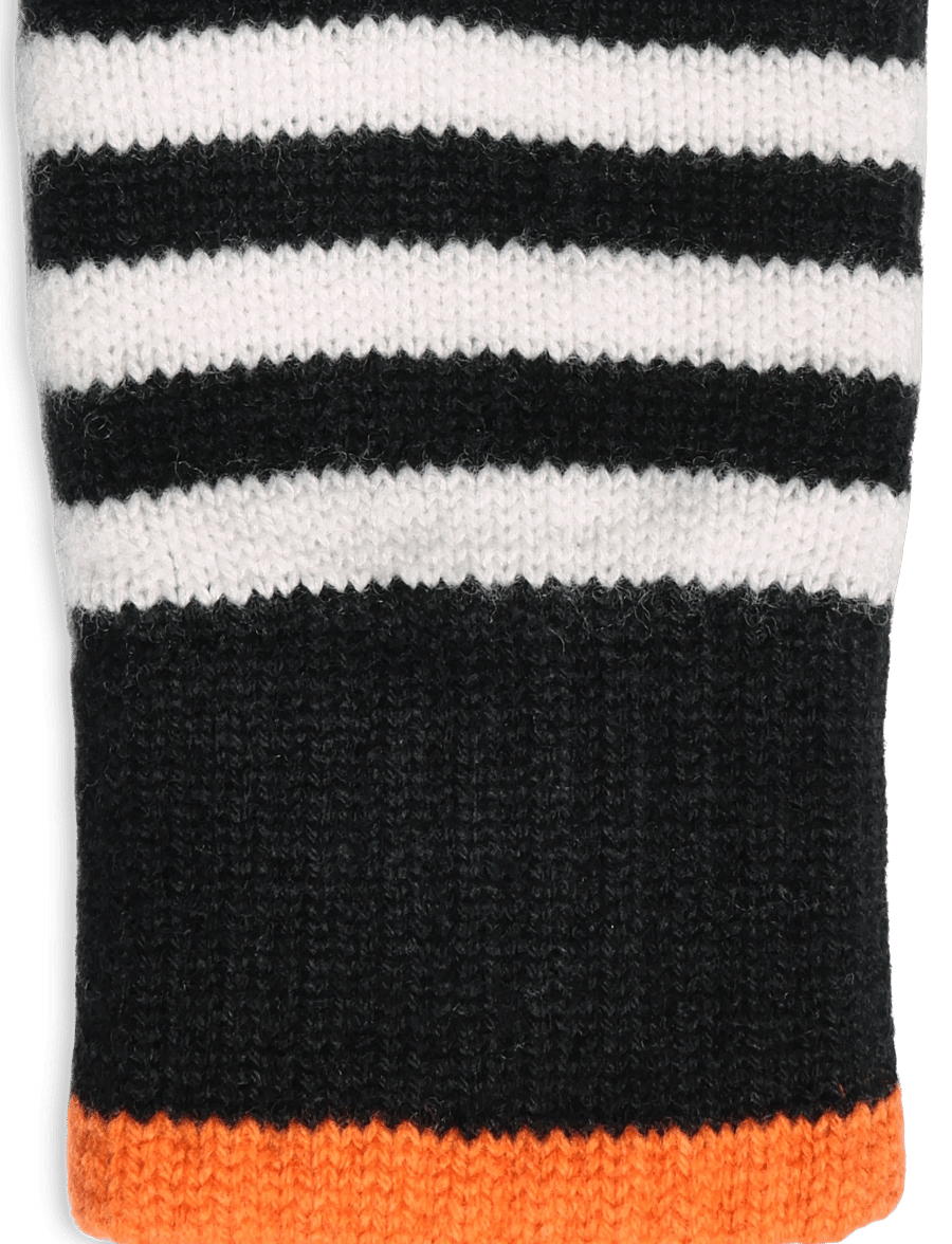 Mads Nørgaard - One Wool Milo Stripe Mitten - luffer - black/vanilla ice - 2