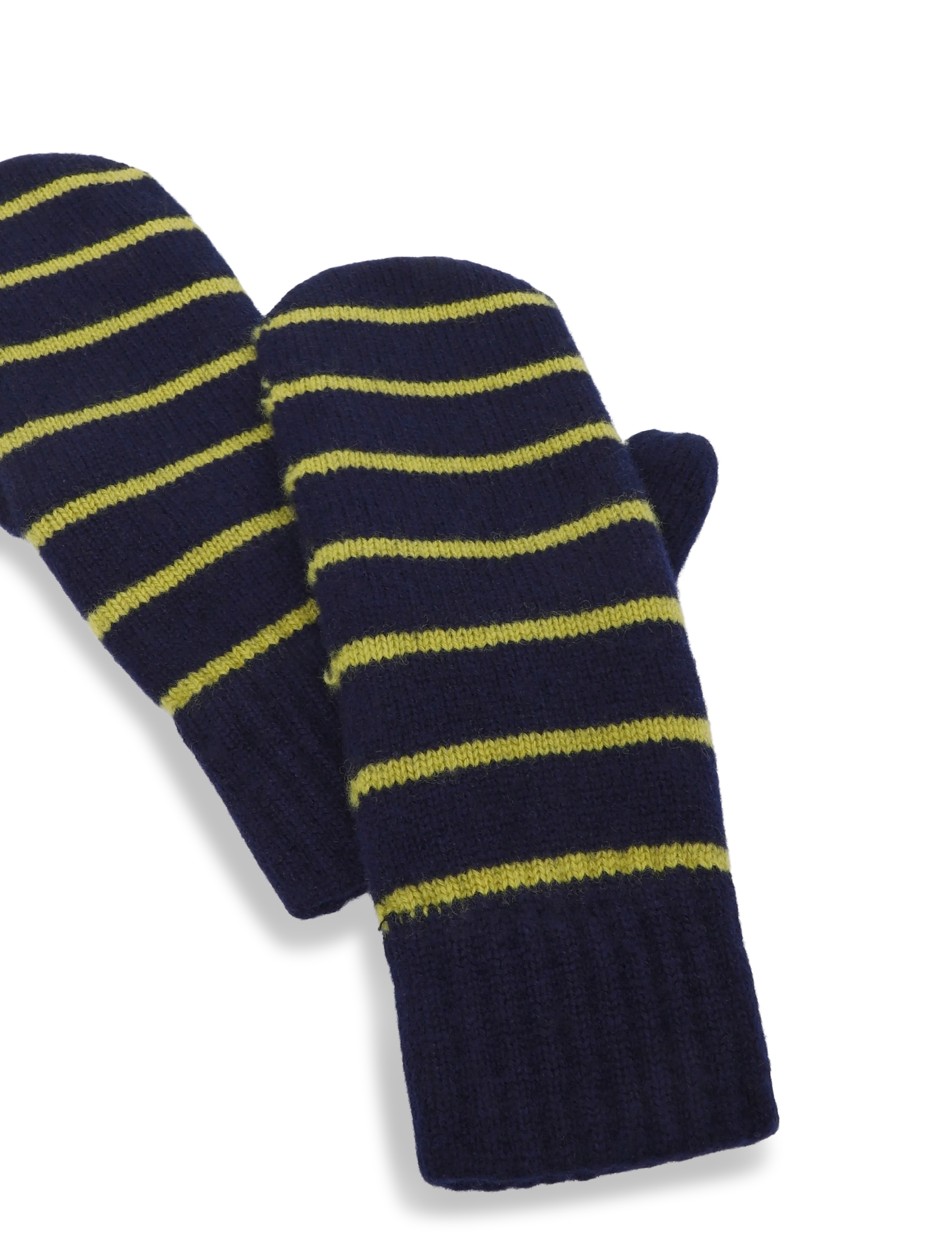 Mads Nørgaard - One Wool Milo Stripe Mitten - labakindad - sky captain/green olive - 2