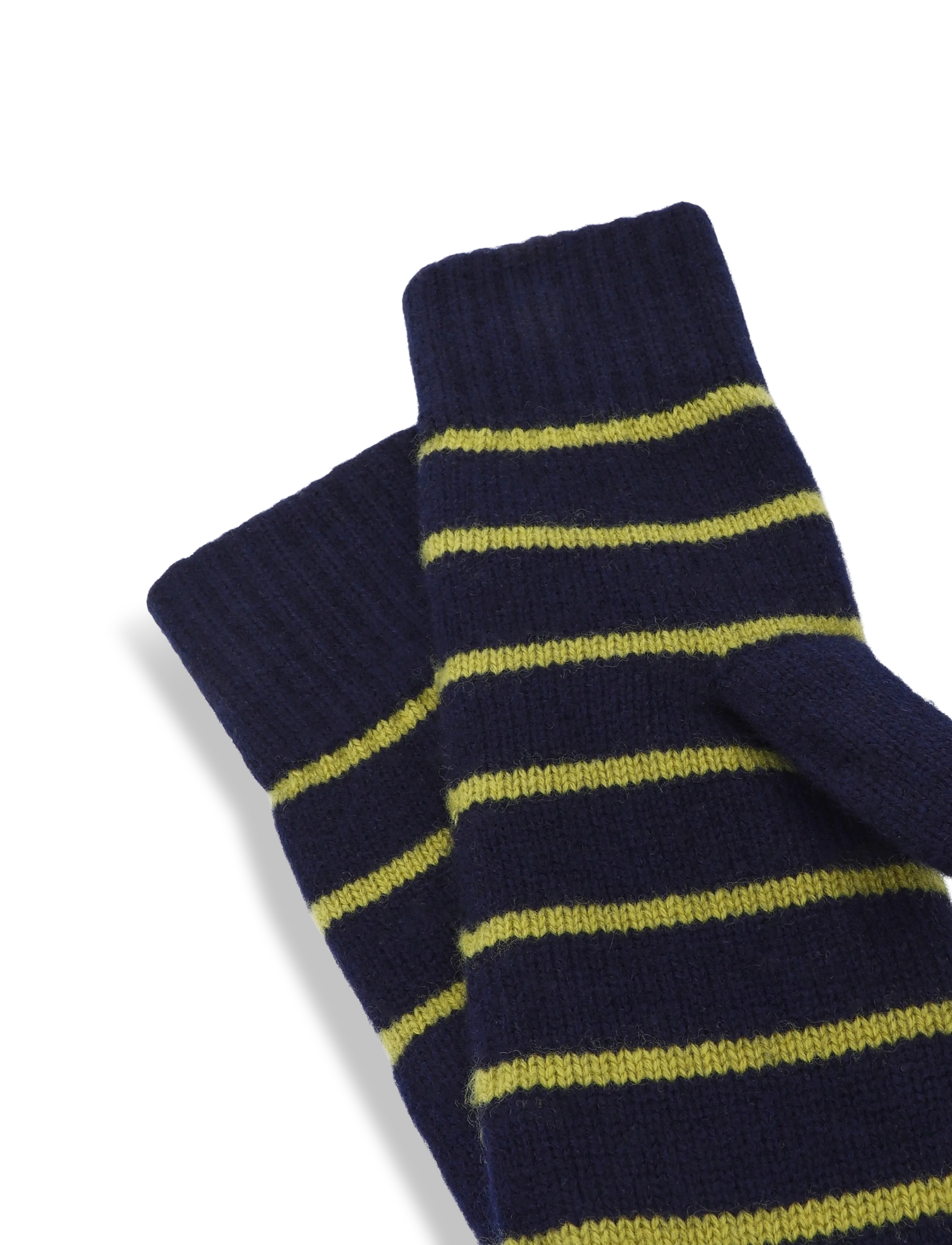 Mads Nørgaard - One Wool Milo Stripe Mitten - labakindad - sky captain/green olive - 3