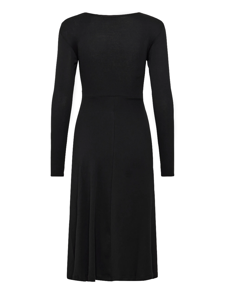 Mads Nørgaard - 2x2 Cotton Severa Dress - midikleidid - black - 1