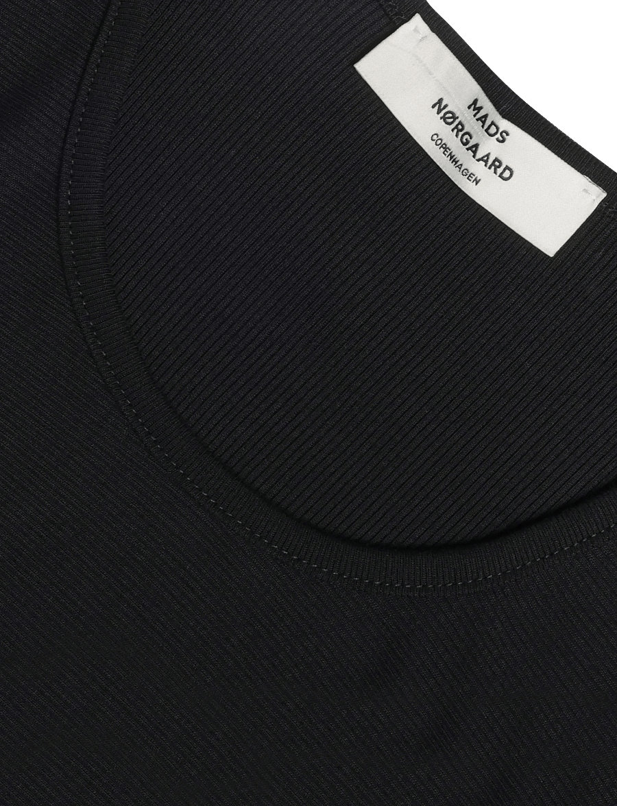 Mads Nørgaard - 2x2 Cotton Severa Dress - midikleidid - black - 2