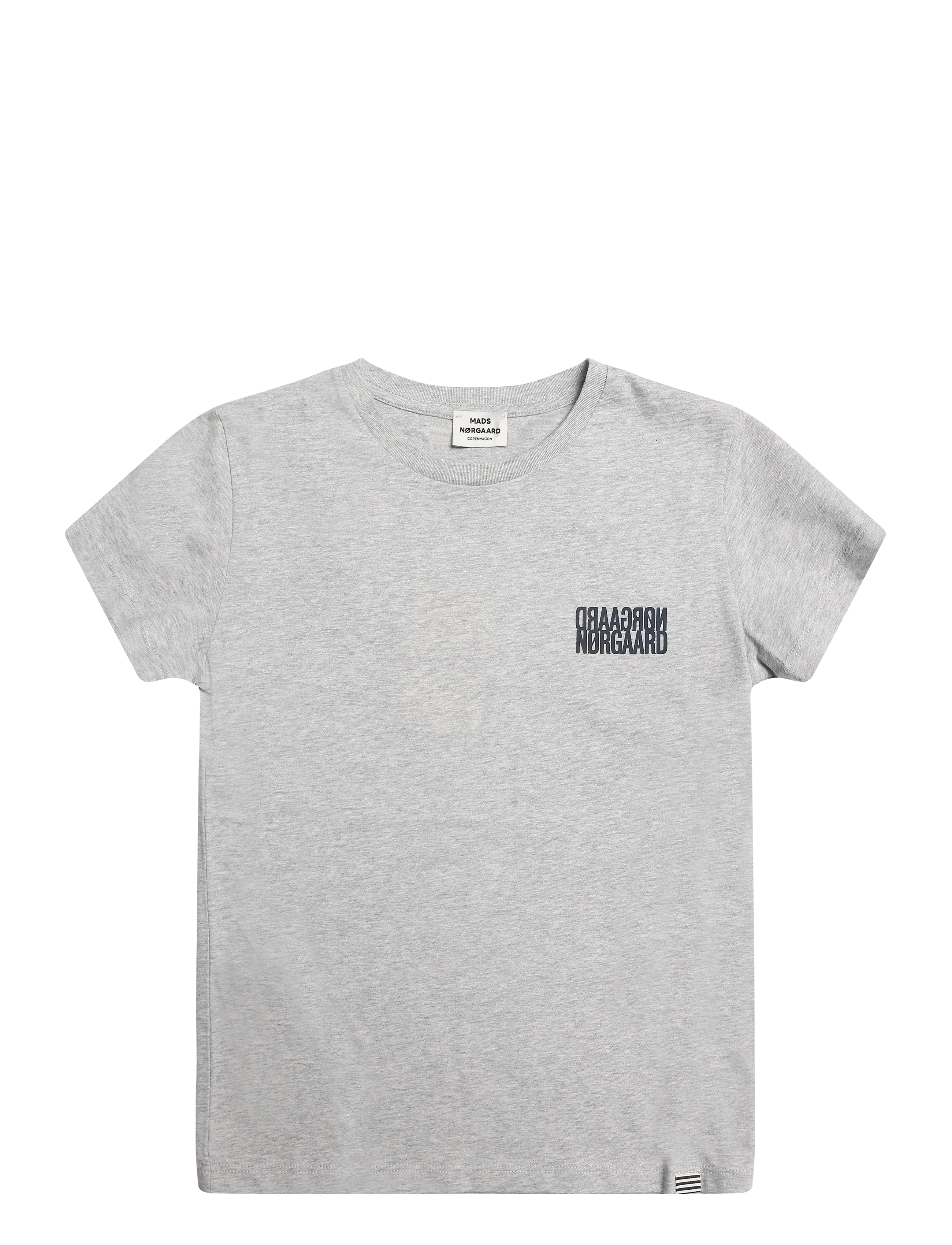 Mads Nørgaard Single Cotton Tuvina mini mirror Tee - Mads Nørgaard - MID GREY MELANGE / grey
