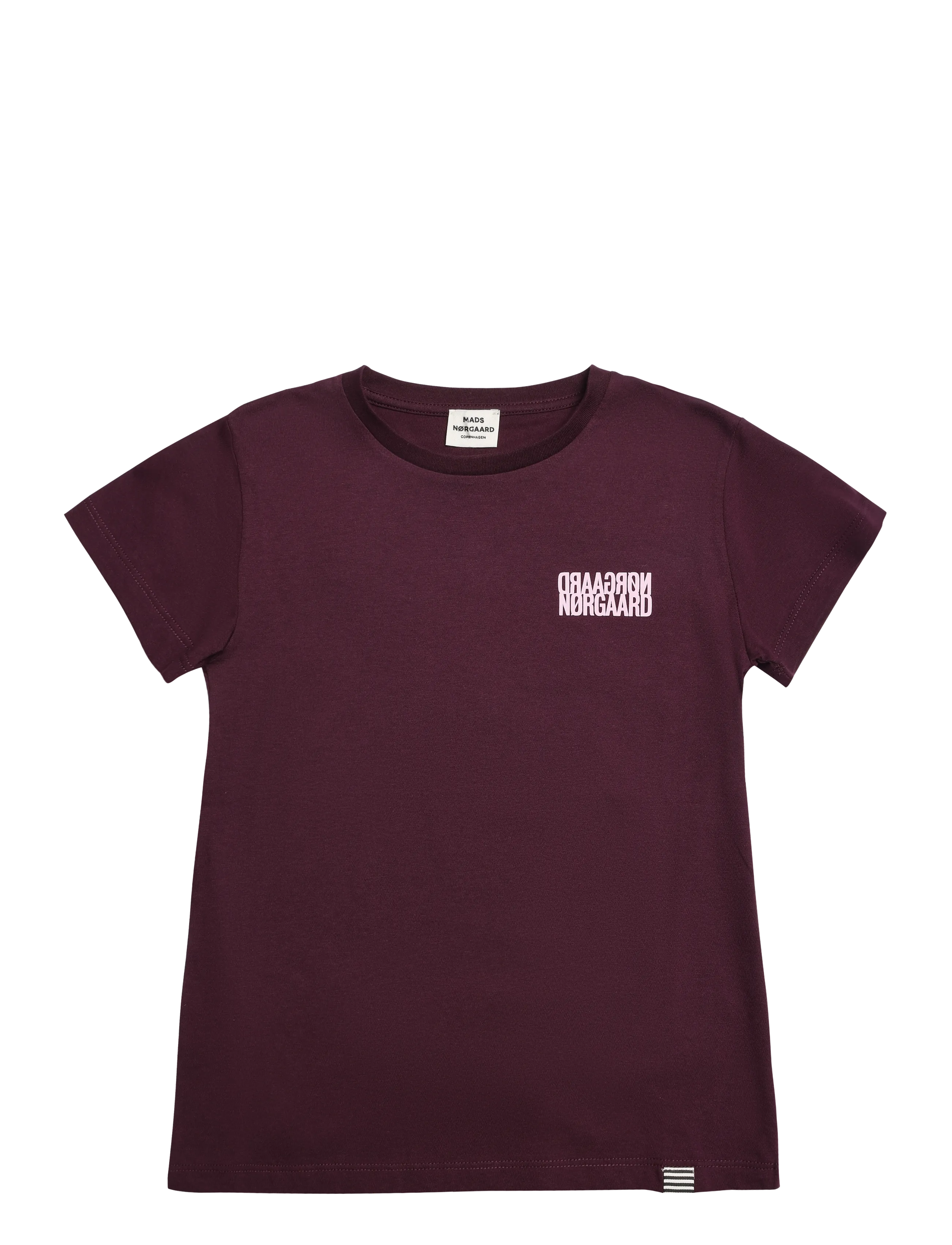 Mads Nørgaard Single Cotton Tuvina mini mirror Tee - Mads Nørgaard - WINETASTING / burgundy