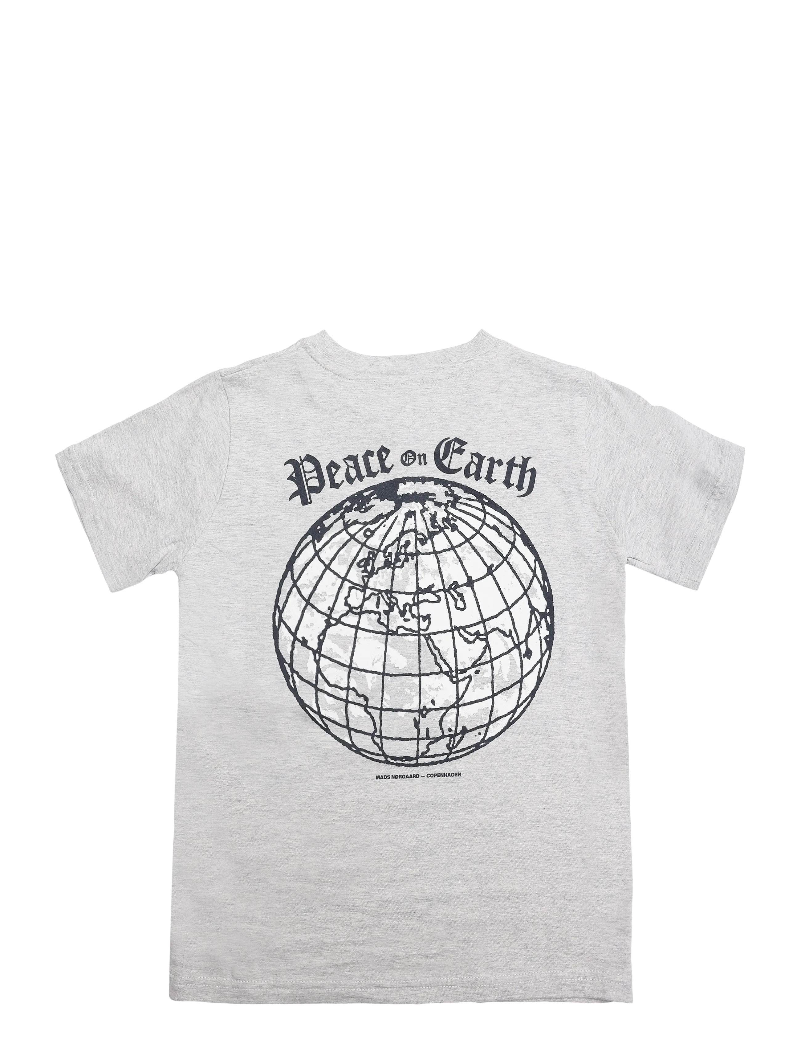 Mads Nørgaard - Printed Tee Thorlino Peace Tee - mid grey melange - 1