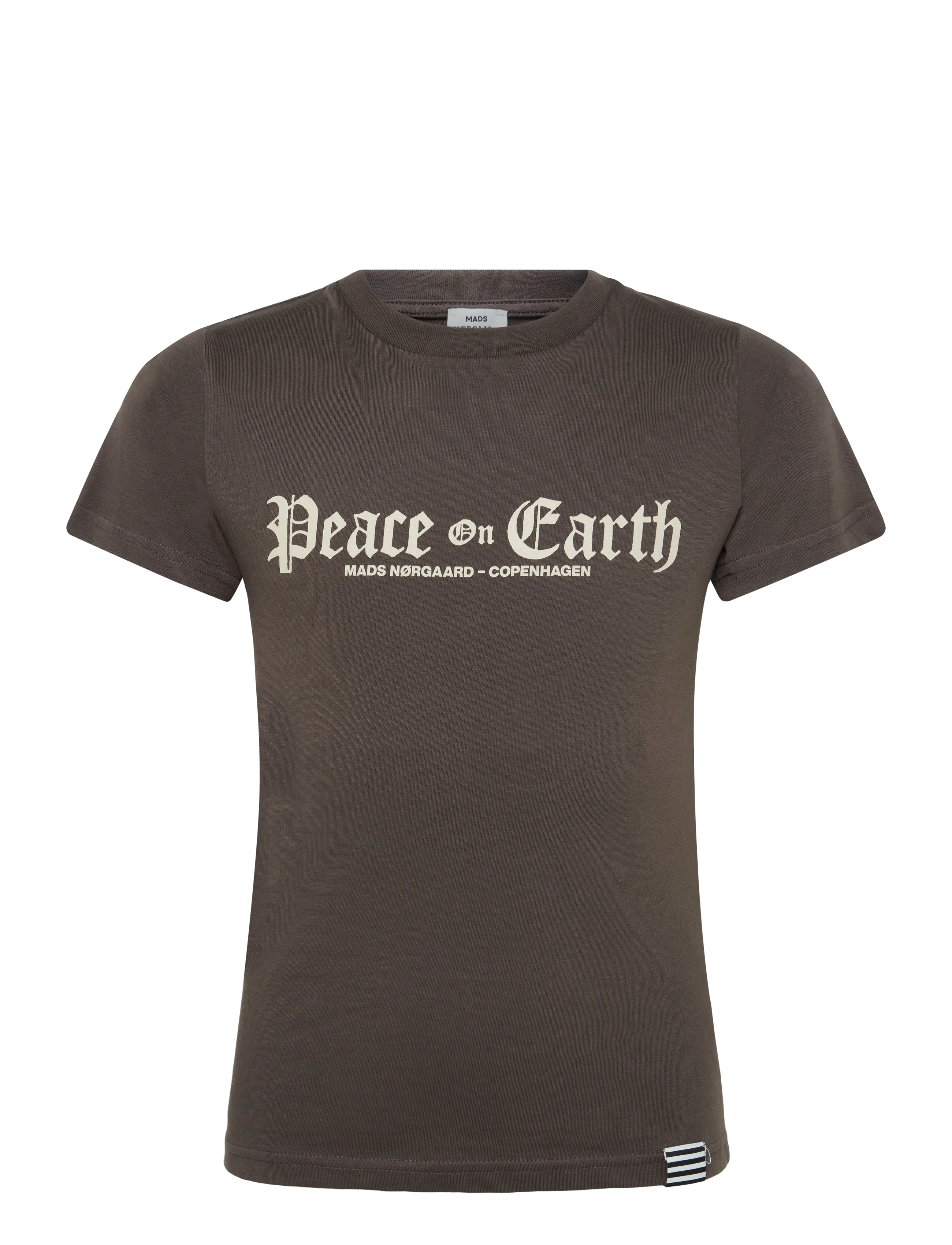 Mads Nørgaard Printed Tee Thorlino Peace Tee - Mads Nørgaard - TURKISH COFFEE / brown