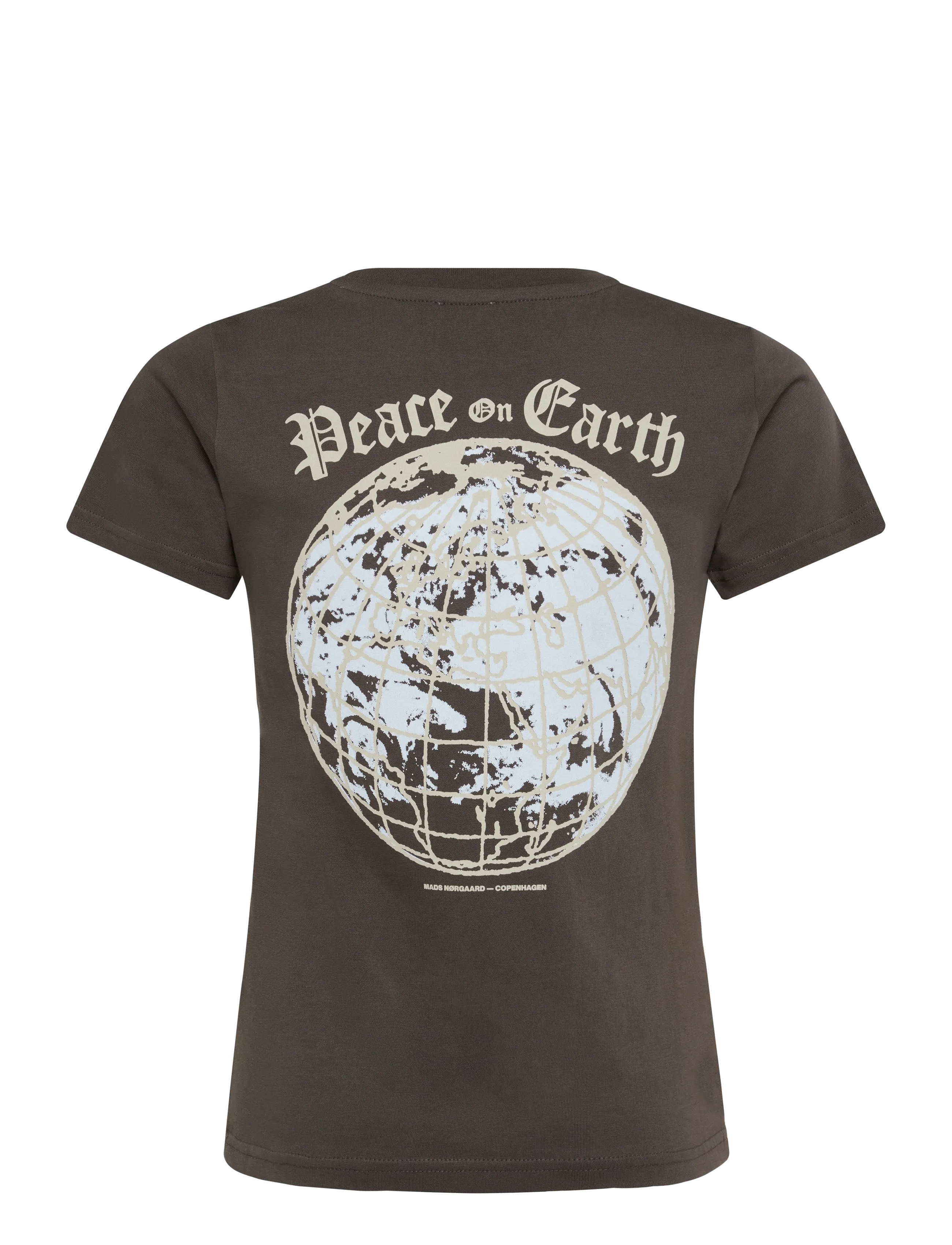 Mads Nørgaard - Printed Tee Thorlino Peace Tee - turkish coffee - 1