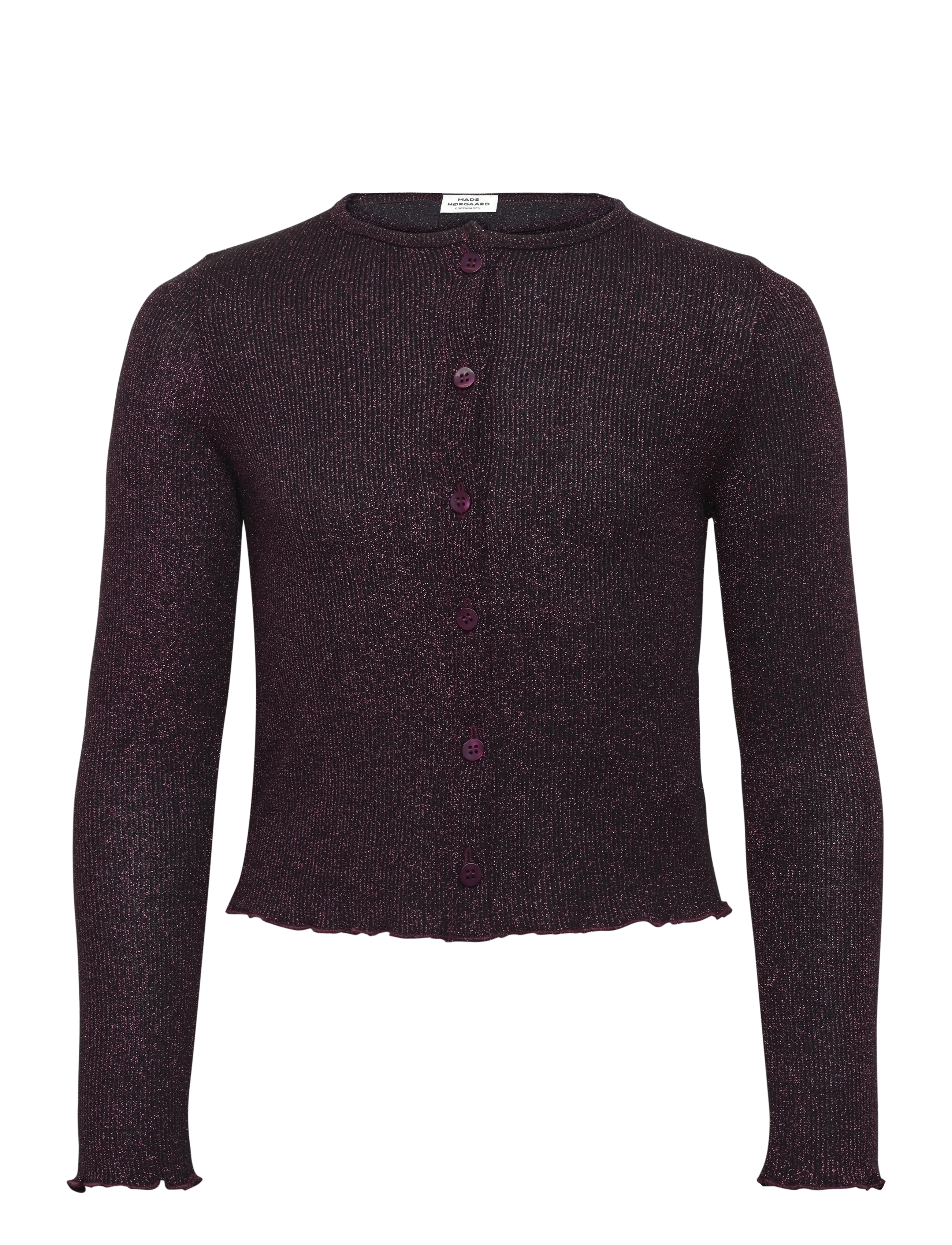 Mads Nørgaard 2x2 Lurex Casandrina Cardigan - Mads Nørgaard - WINETASTING / burgundy