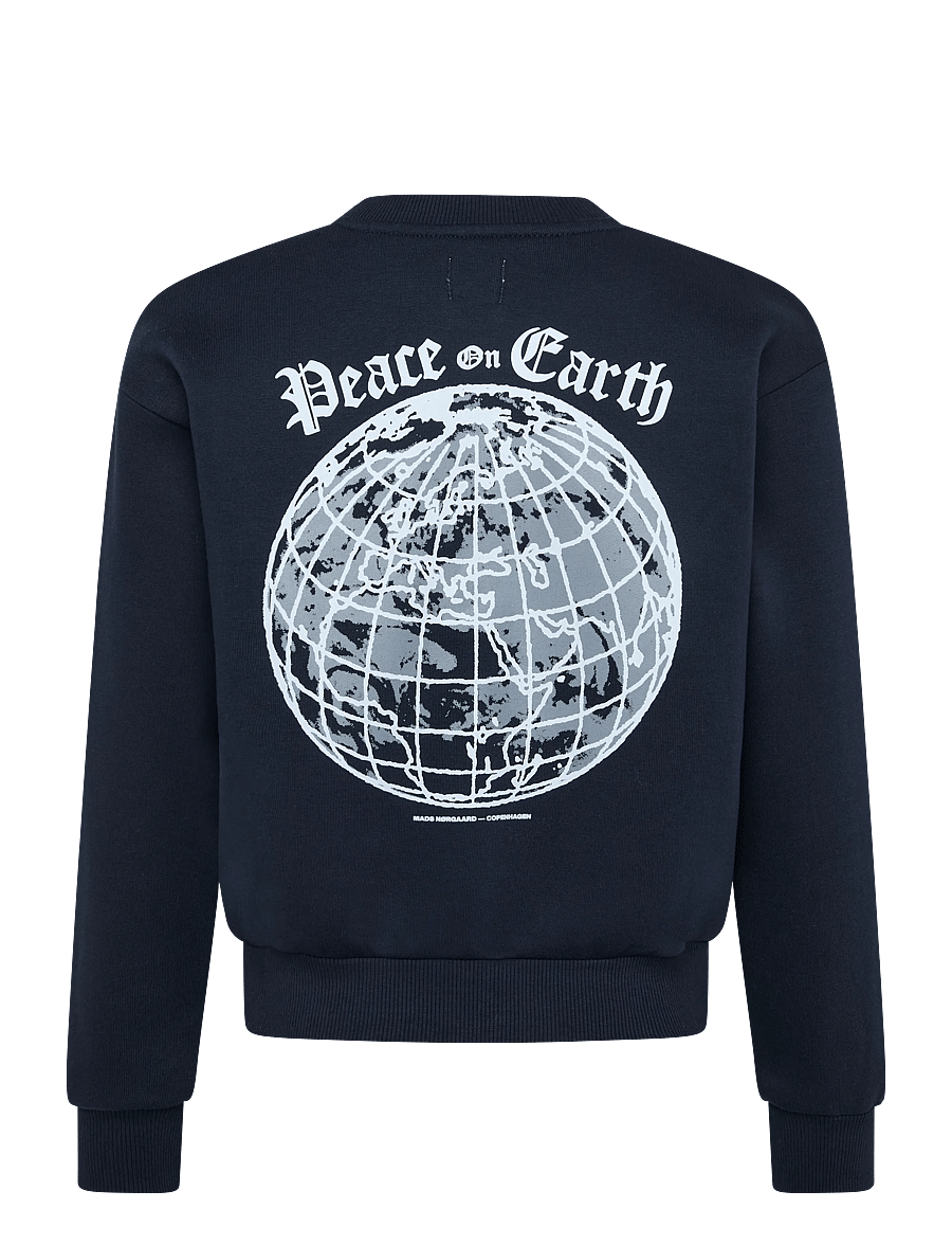 Mads Nørgaard - Mix Sweat N Sonar Peace Sweatshirt - sweatshirts - sky captain - 1