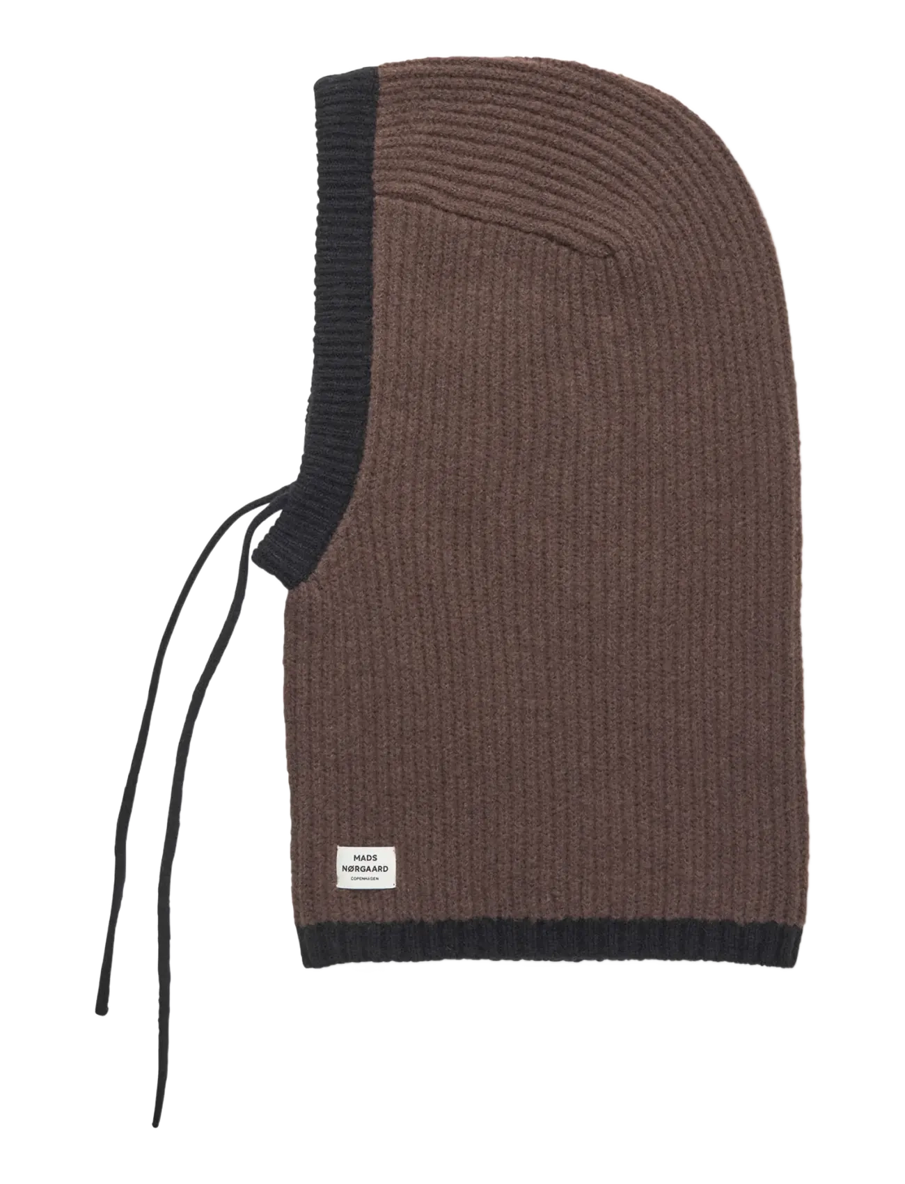 Mads Nørgaard Tosca Balando Stripe Balaclava - Accessories - BLACK/DEMITASSE / brown
