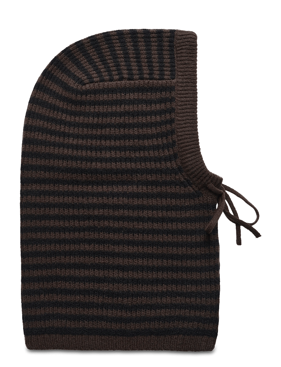 Mads Nørgaard - Tosca Balando Stripe Balaclava - balaclava - black/demitasse - 0