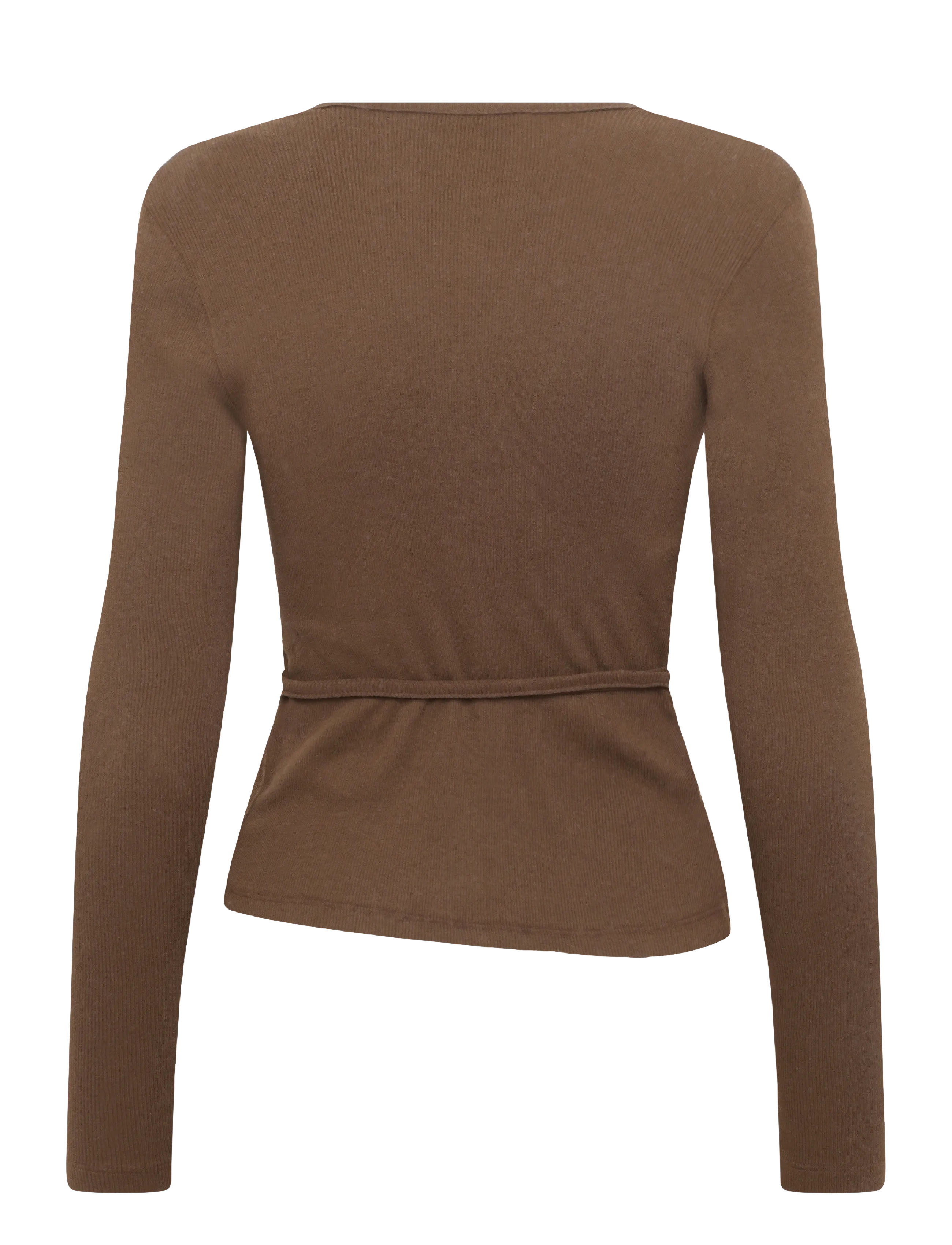 Mads Nørgaard - 2x2 Cotton Susi LS Top - langärmlige tops - cocoa - 1