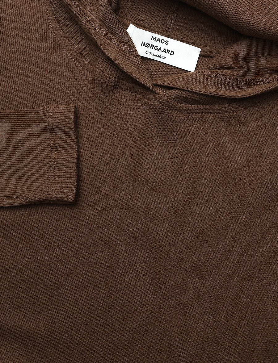 Mads Nørgaard - 2x2 Cotton Tutti Hood - hupparit - cocoa - 2