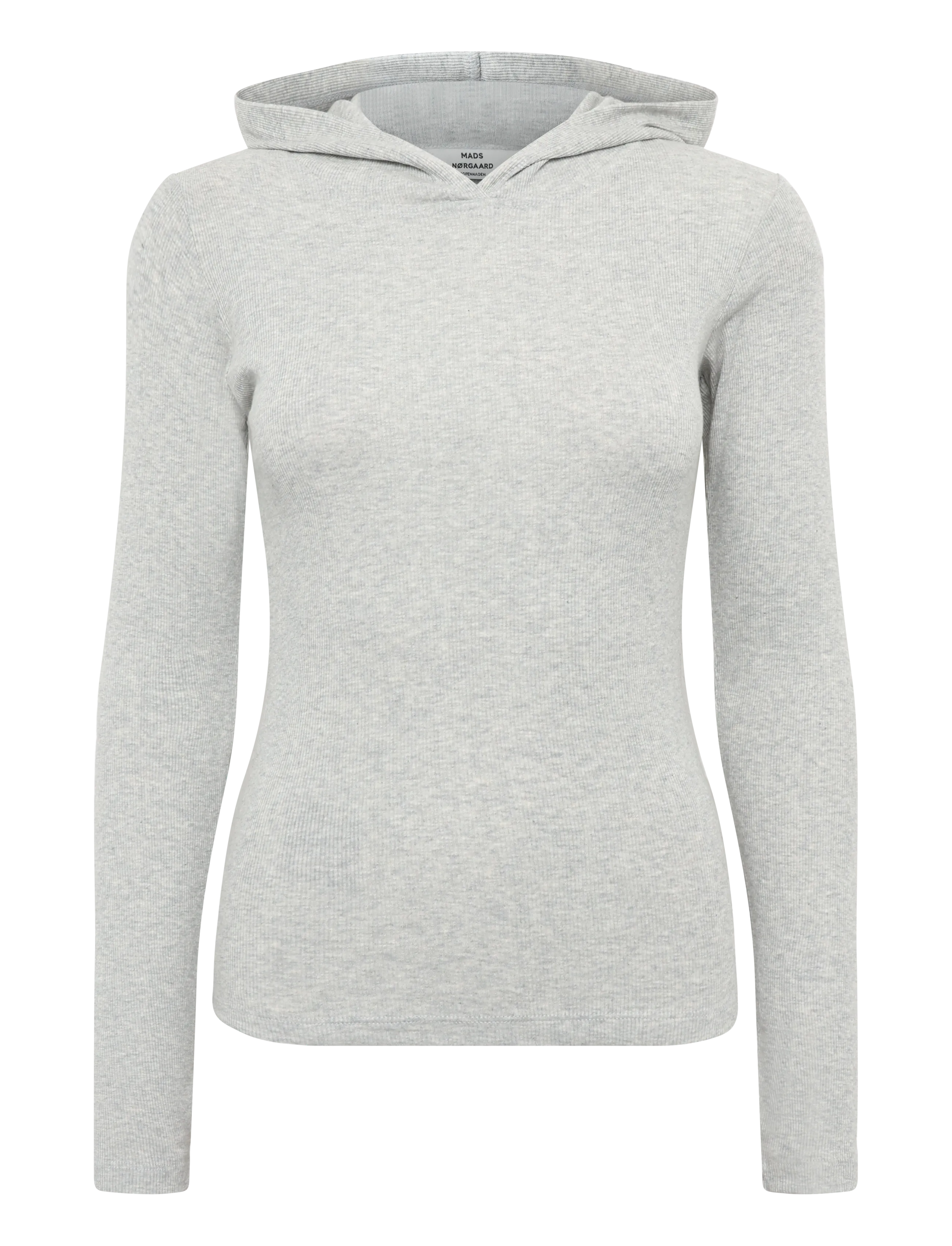 Mads Nørgaard 2x2 Cotton Tutti Hood - Hupparit - GREY MELANGE / grey