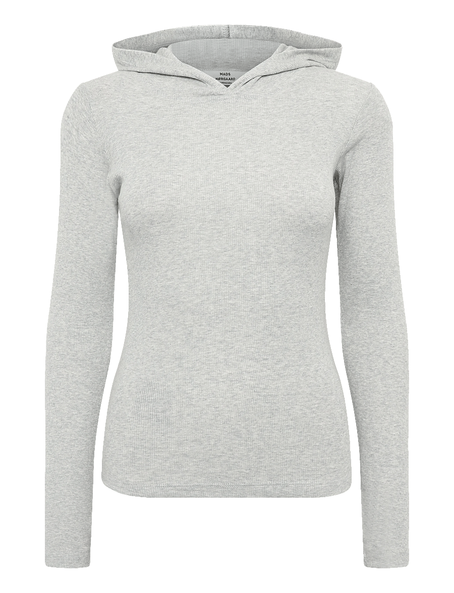 Mads Nørgaard - 2x2 Cotton Tutti Hood - hupparit - grey melange - 0