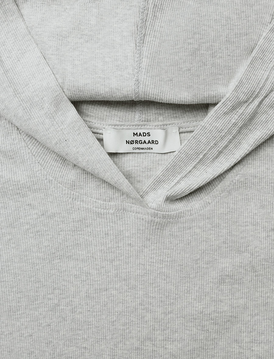 Mads Nørgaard - 2x2 Cotton Tutti Hood - hupparit - grey melange - 2