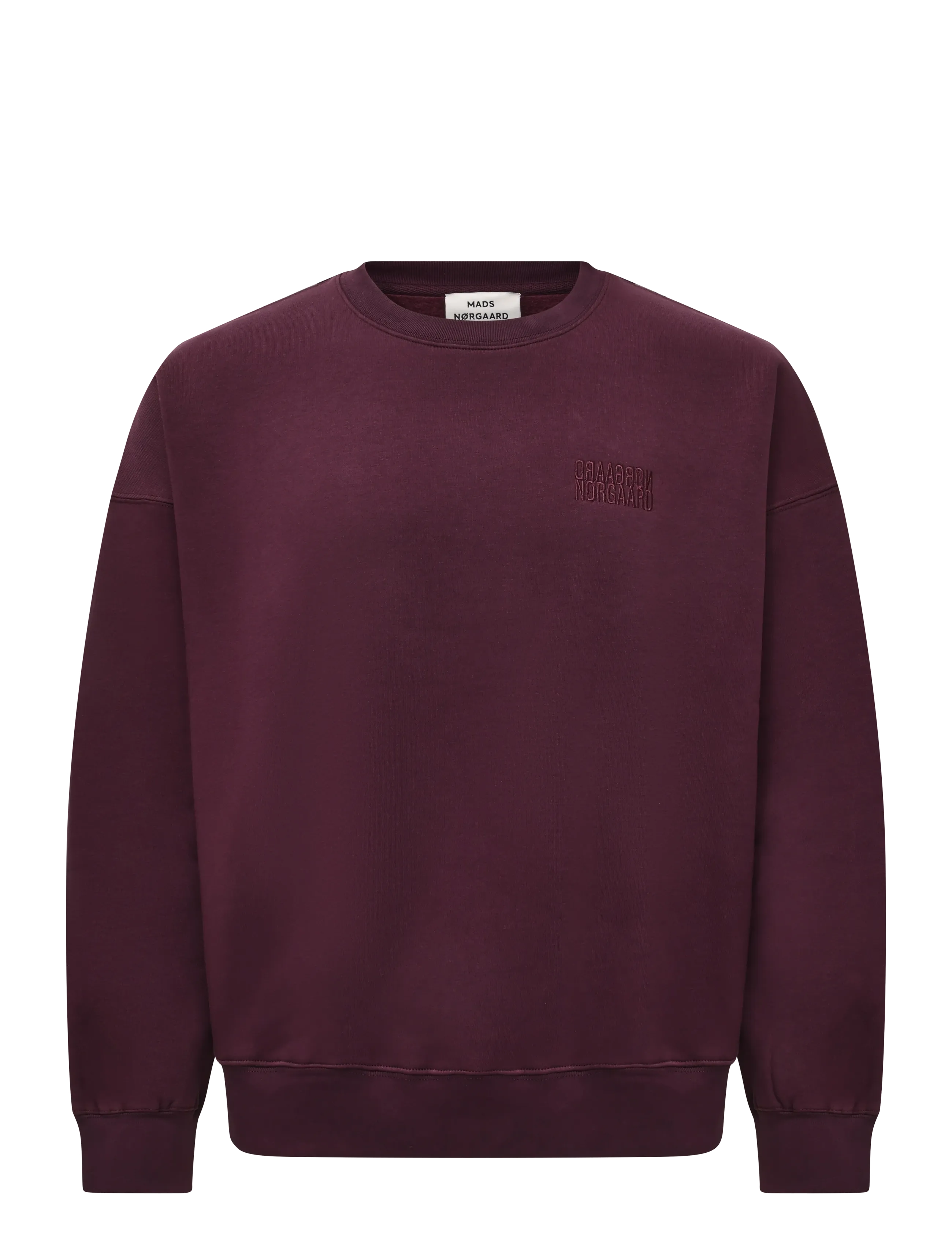 Mads Nørgaard Standard Atli Sweatshirt - Streetstyle - WINETASTING / burgundy