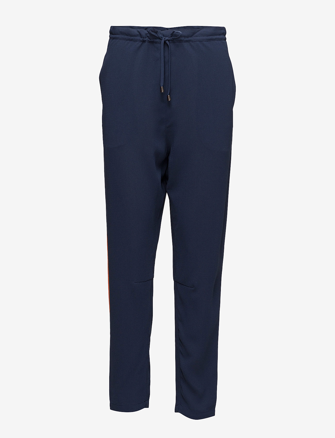 Mads Nørgaard - Crepe georgette Puvi pipe - navy/deep orange - 0