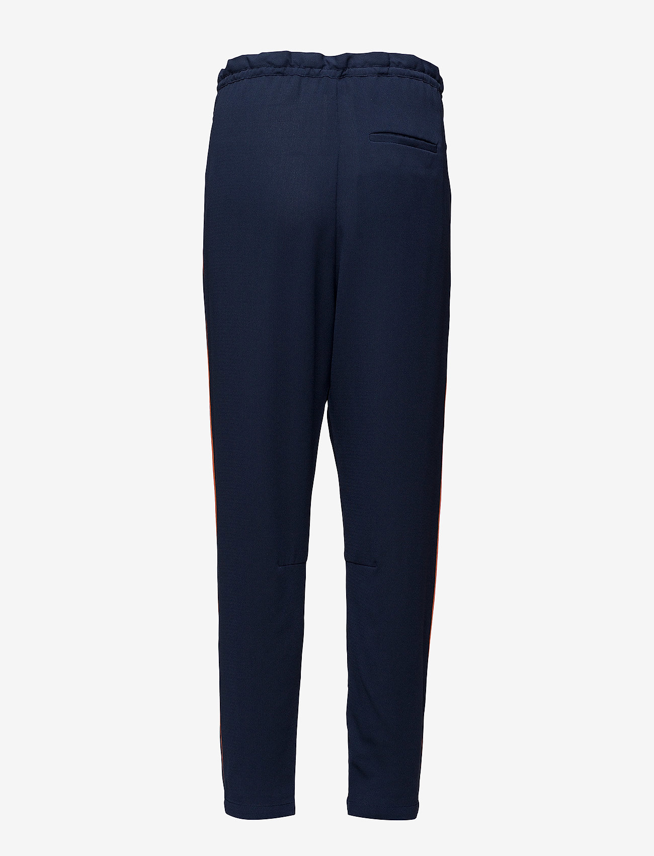 Mads Nørgaard - Crepe georgette Puvi pipe - navy/deep orange - 1