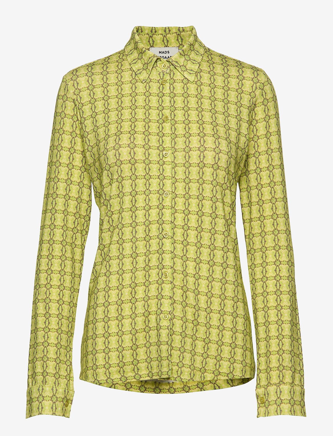 Mads Nørgaard - Printed Stretch Soleima - bright lime - 0