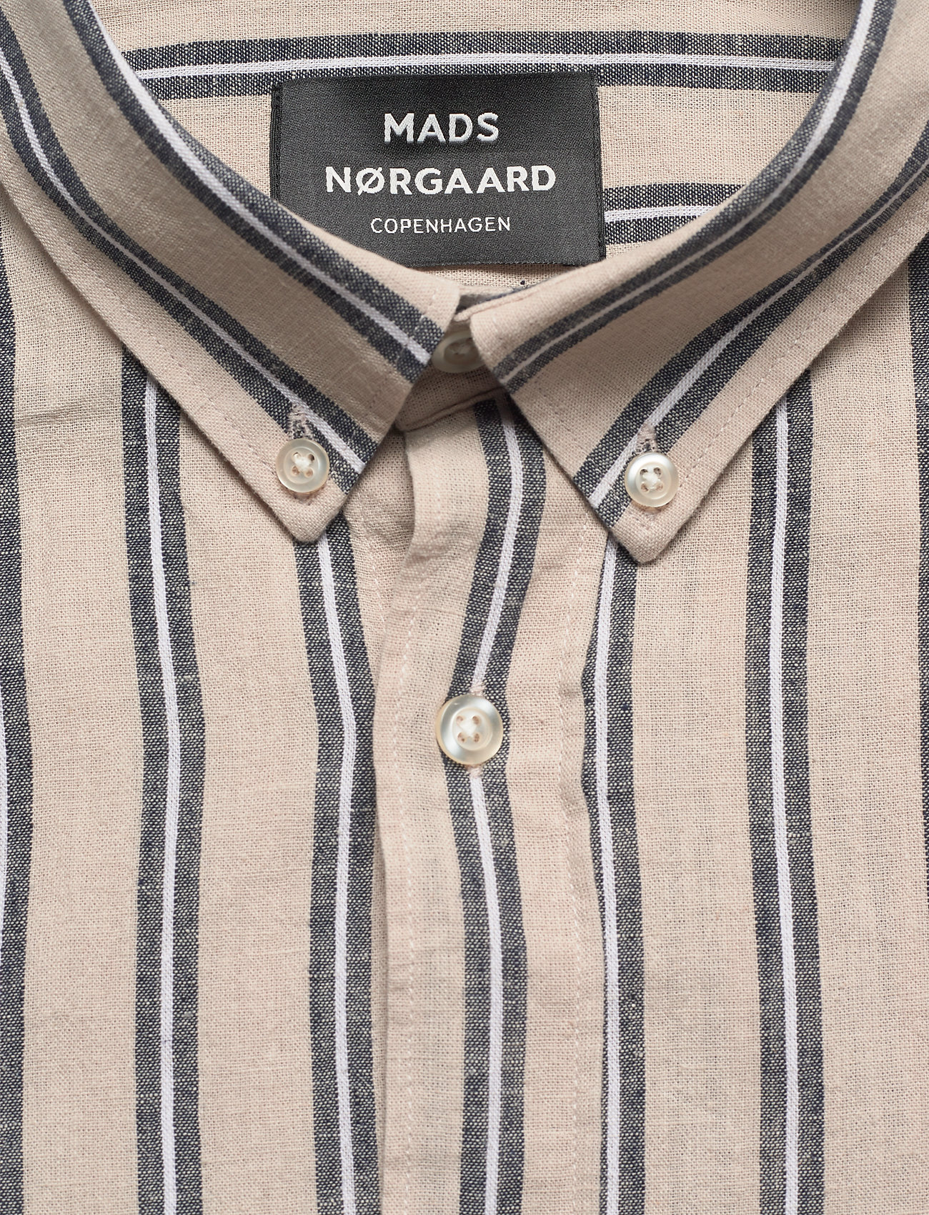 Mads Nørgaard - Stripe Linen Sawsett - humus stripe - 2