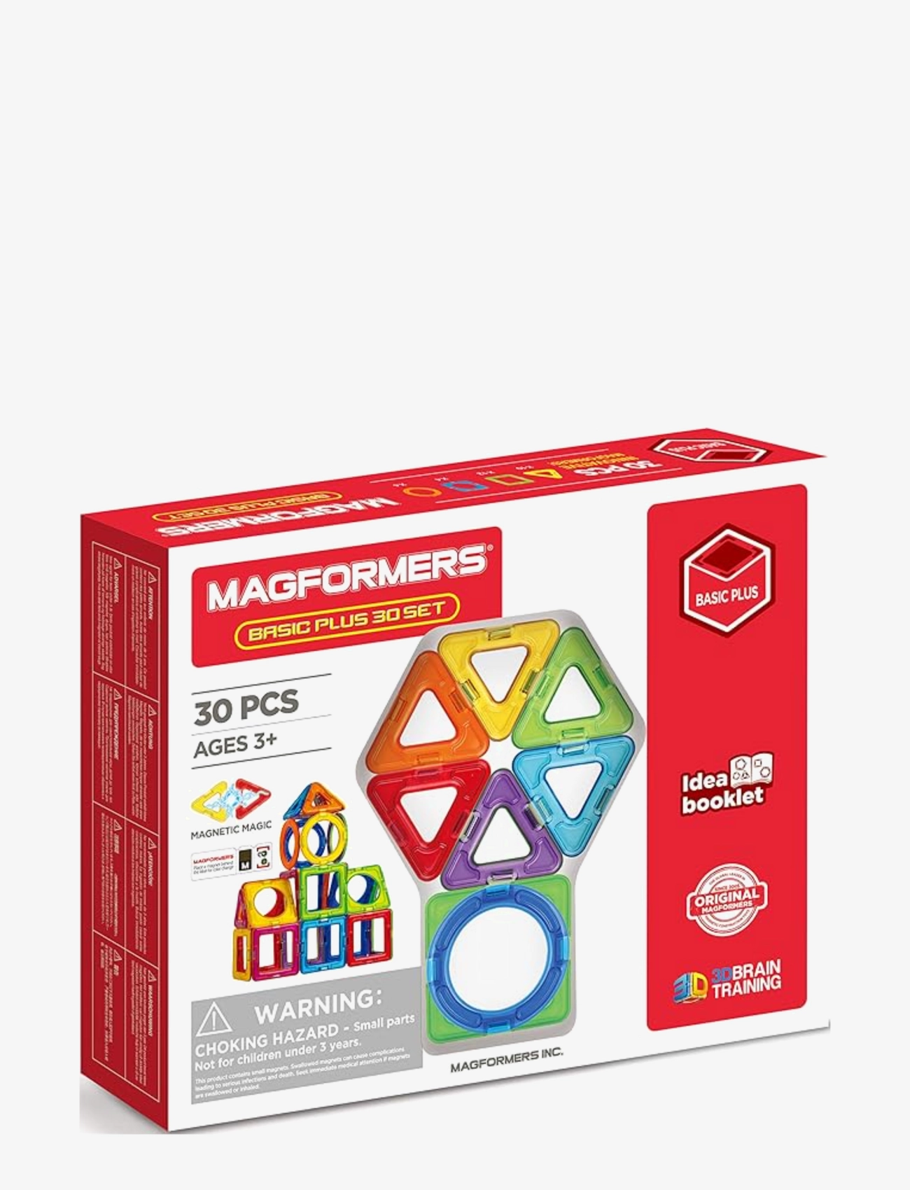 Magformers Basic Plus 30, Børn, 3d Puslespil, Multi/mønstret, Str: ONE SIZE