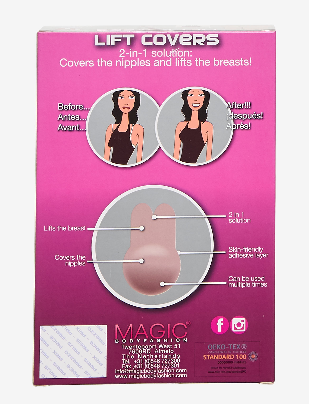 Magic Bodyfashion - Lift Covers - liemenėlių aksesuarai - latte - 2