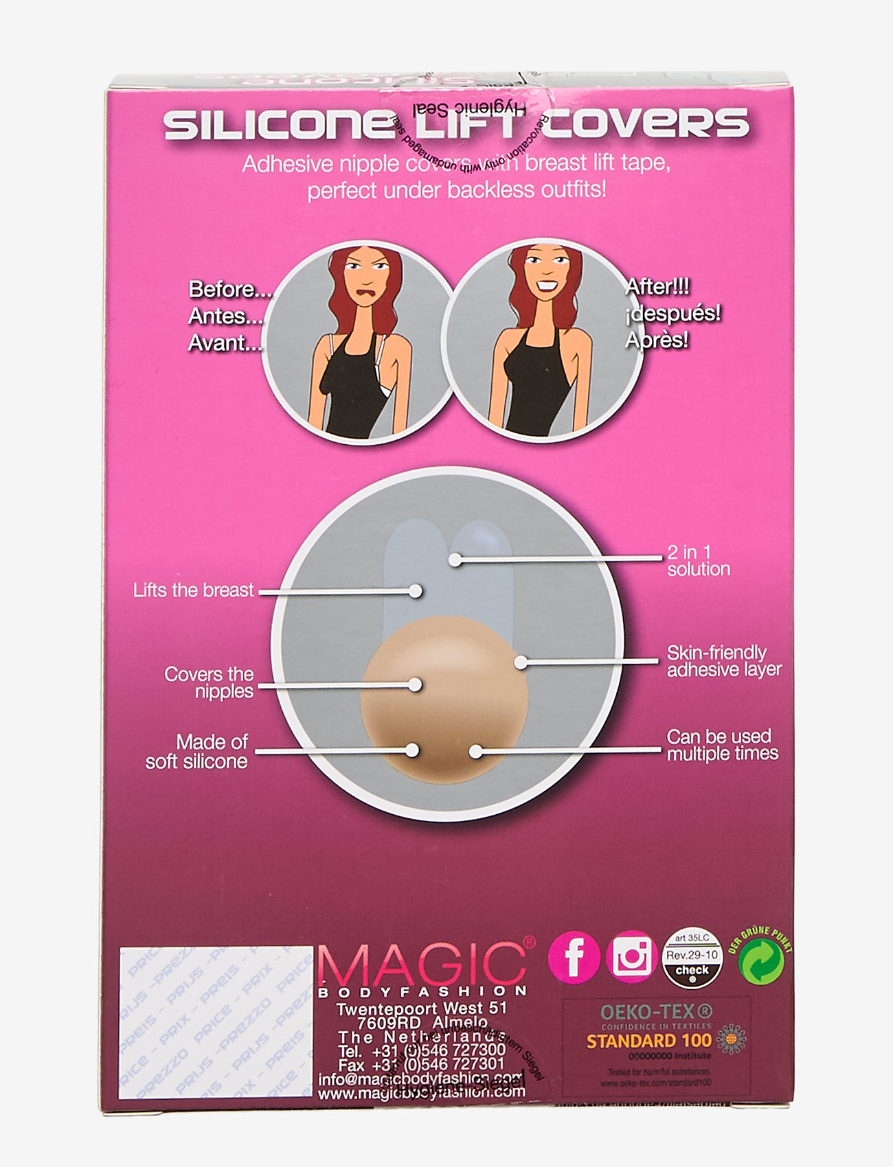 Magic Bodyfashion - Silicone Lift Covers - bh tilbehør - latte - 2